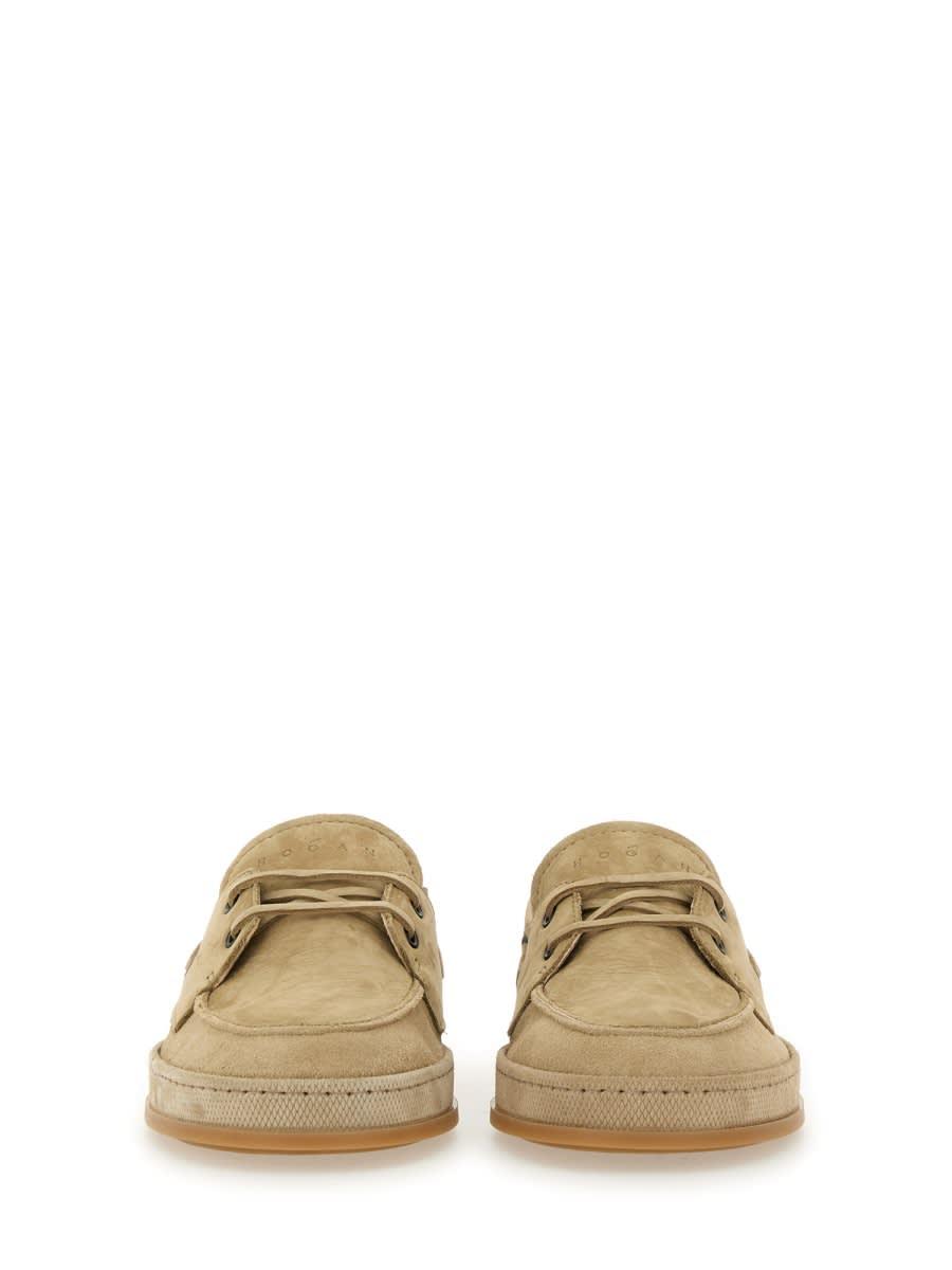 Hogan Leather Boat Moccasin in Natural for Men | Lyst display picture 1