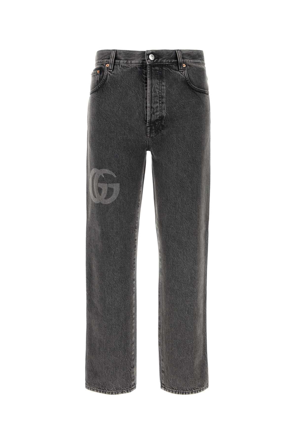 パンツ GUCCI straight denims black Gucci Straight Leg Logo Jeans in Black for Men | Lyst