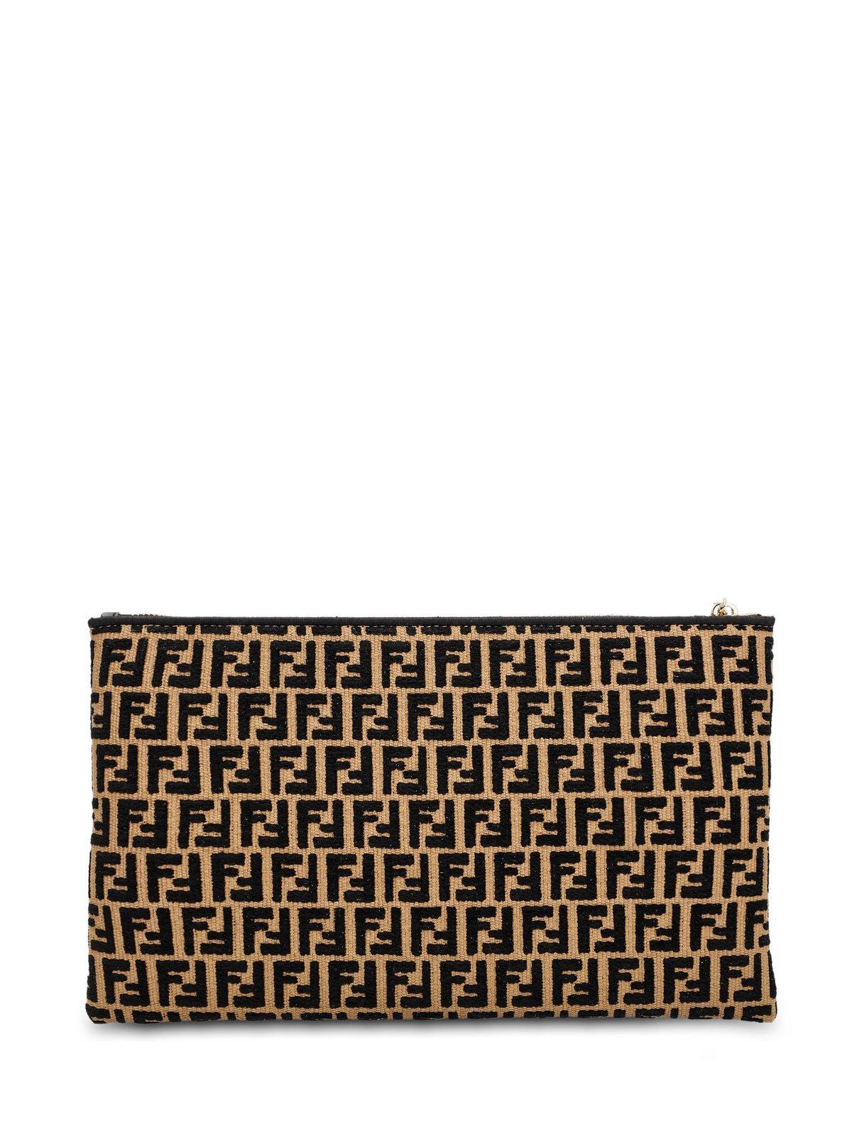 Fendi Medium Flat Pouch in Gray Lyst