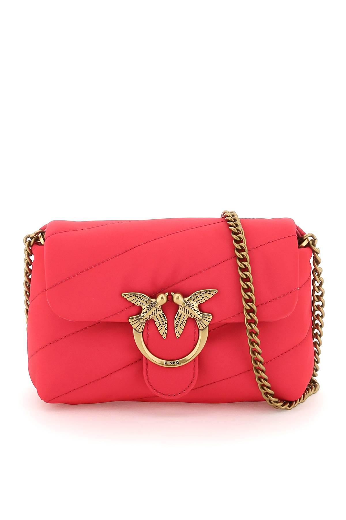 Pinko Nylon Love Baby Puff Bag in Red | Lyst