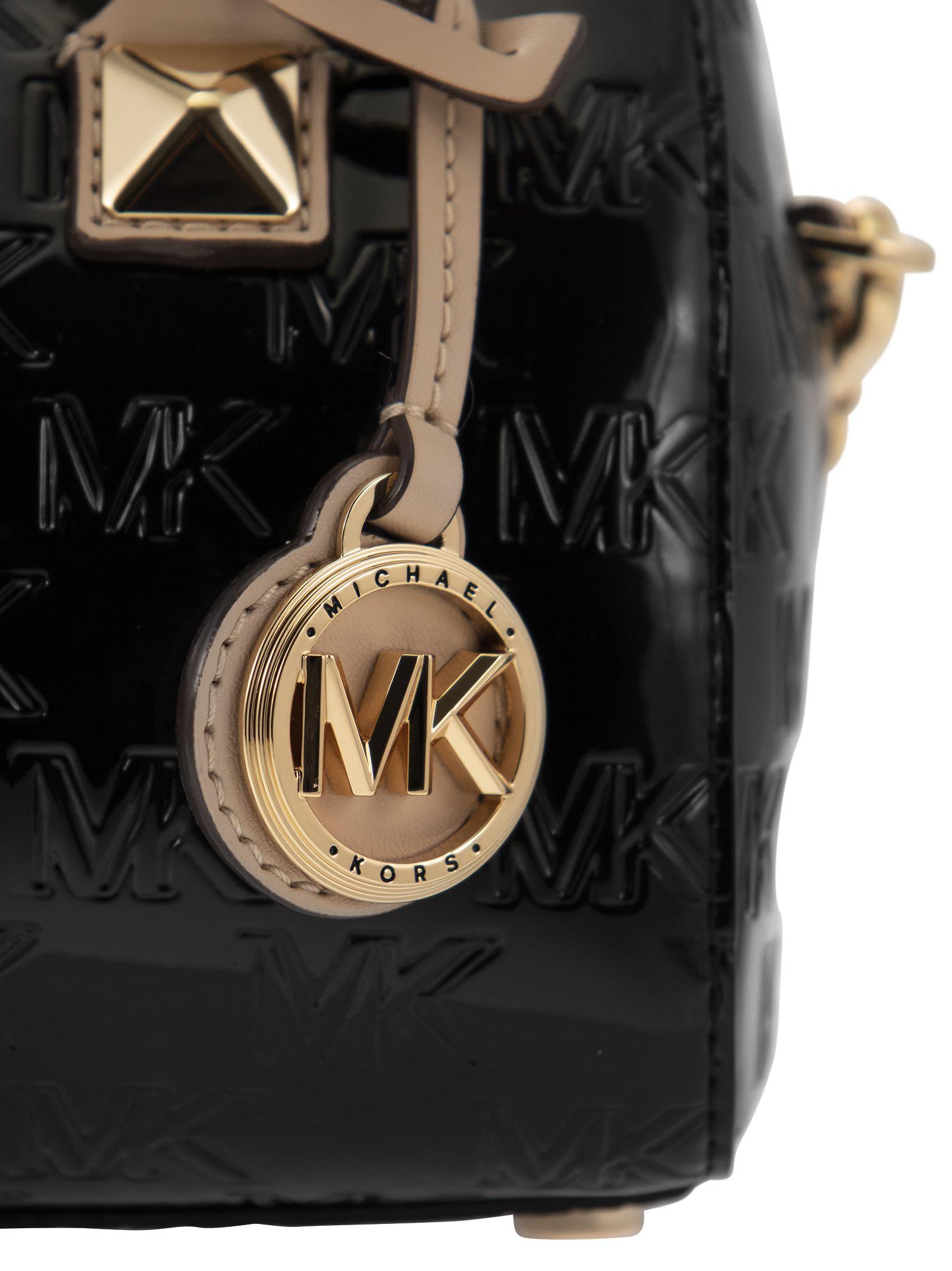 MICHAEL Michael Kors Grayson - Leather Handbag With Logo in Black