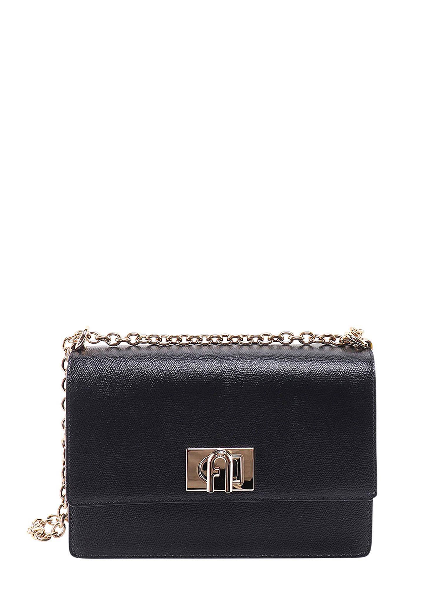 Furla Leather Shoulder Bags in Black | Lyst