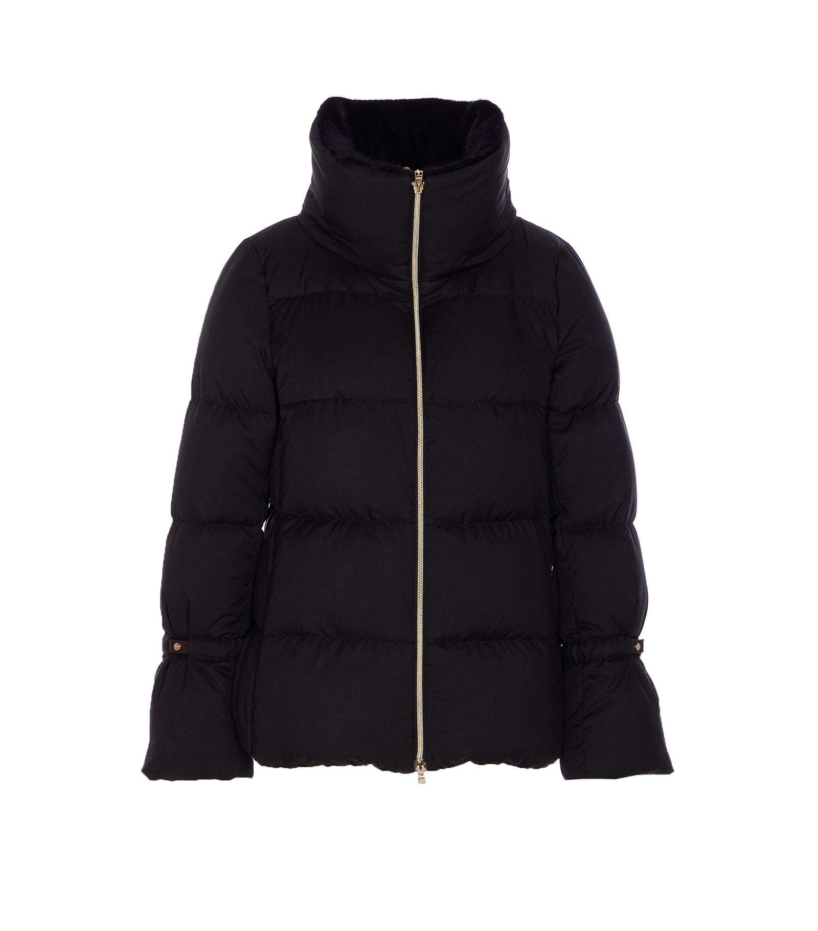 Herno Short Down Jacket in Black | Lyst