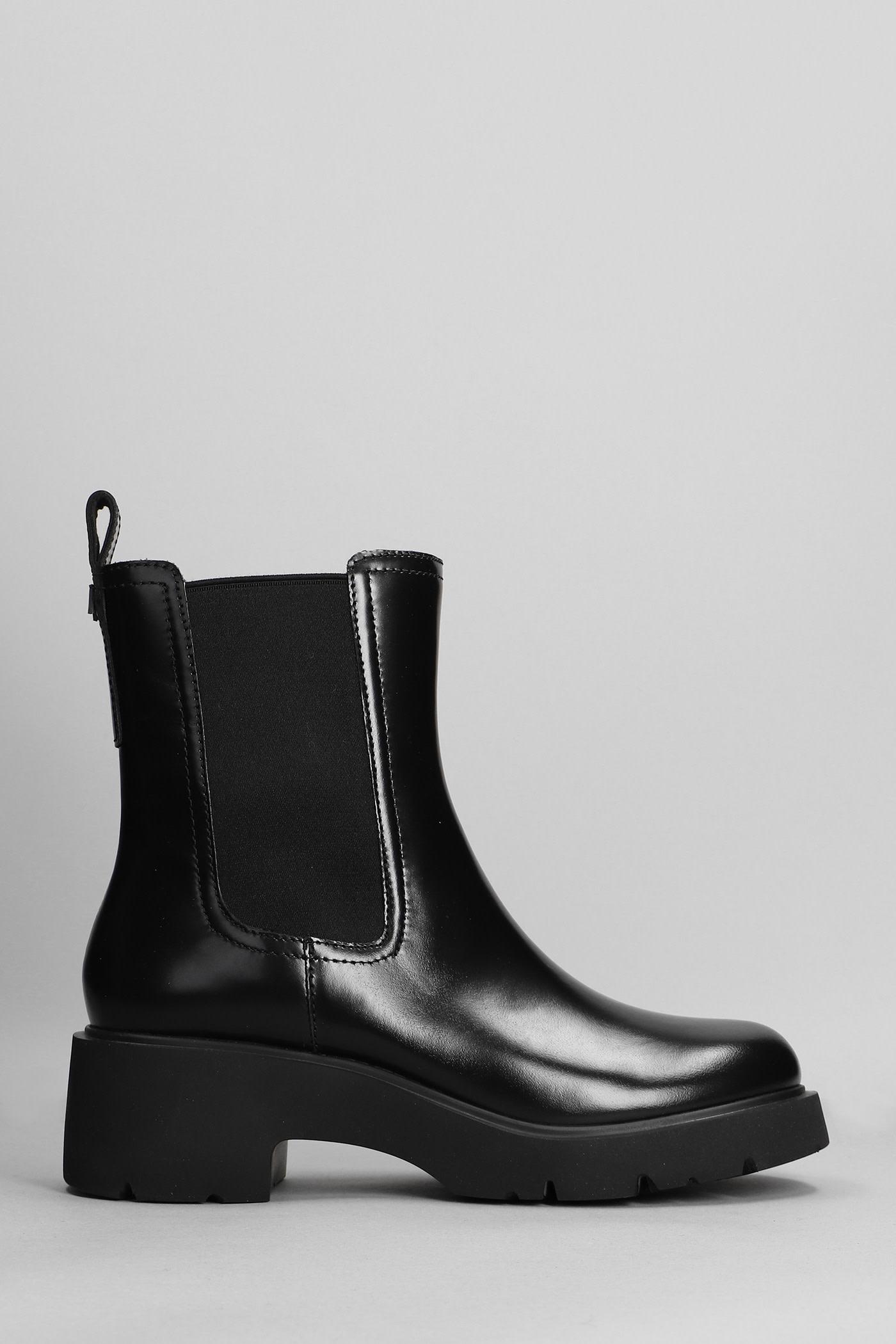 Camper Milah Combat Boots In Black Leather | Lyst