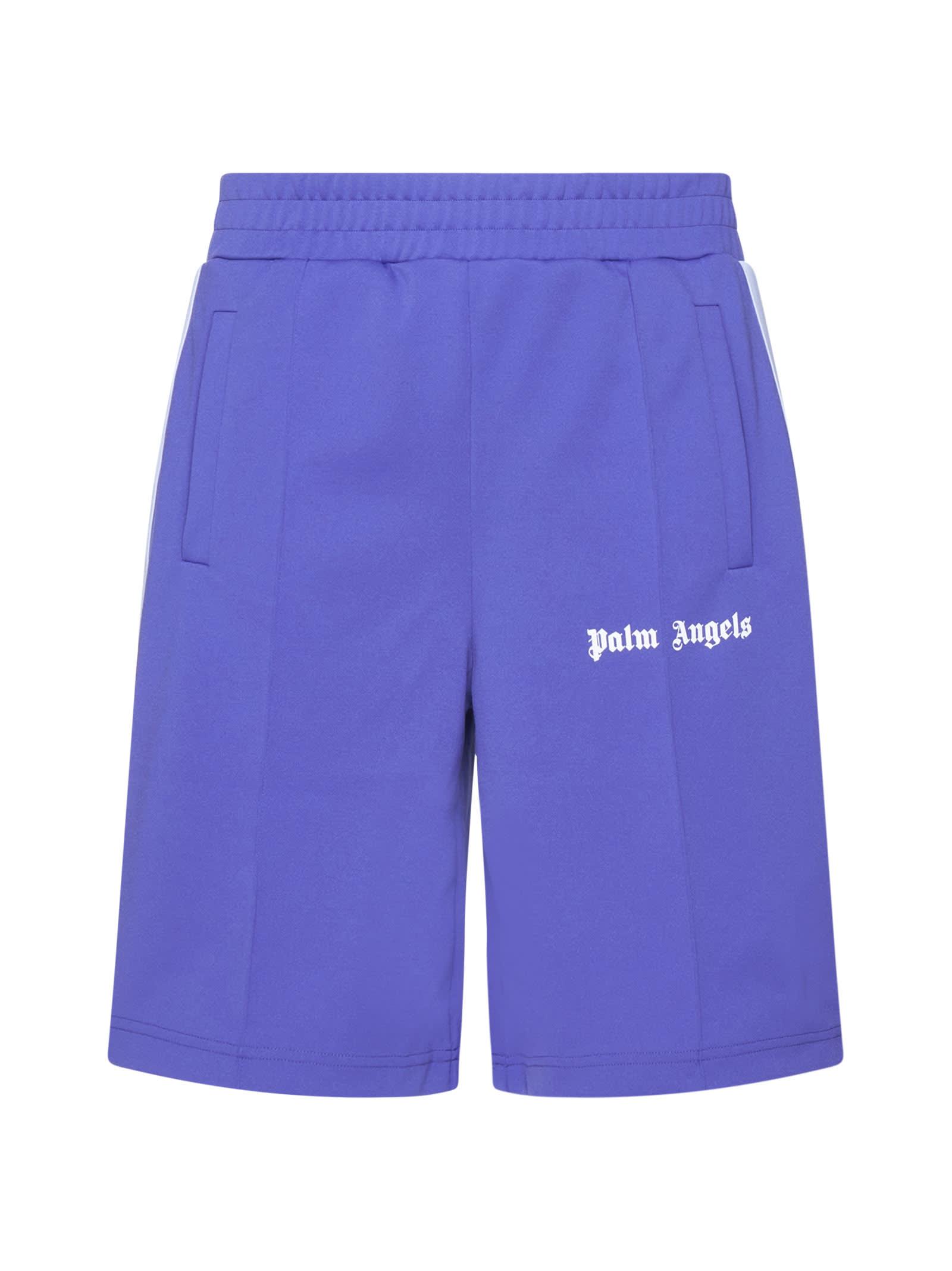 Palm Angels Shorts in Purple White 