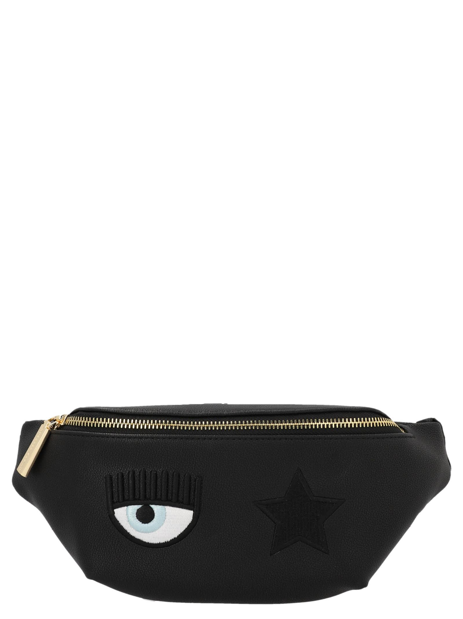 Chiara Ferragni Eye Star Belt Bag in Black | Lyst