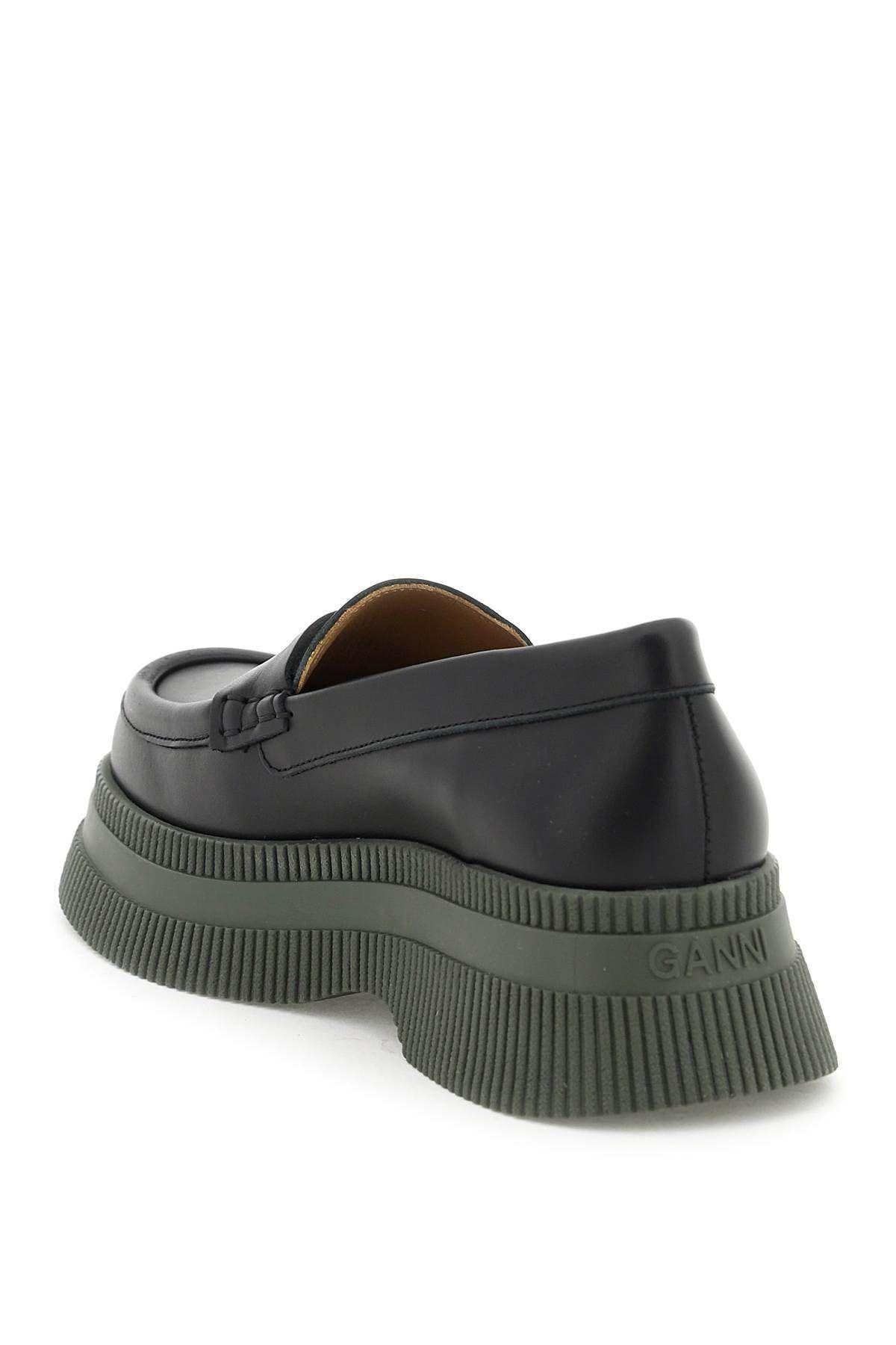 Ganni Creeper Wallaby Loafers in Black | Lyst