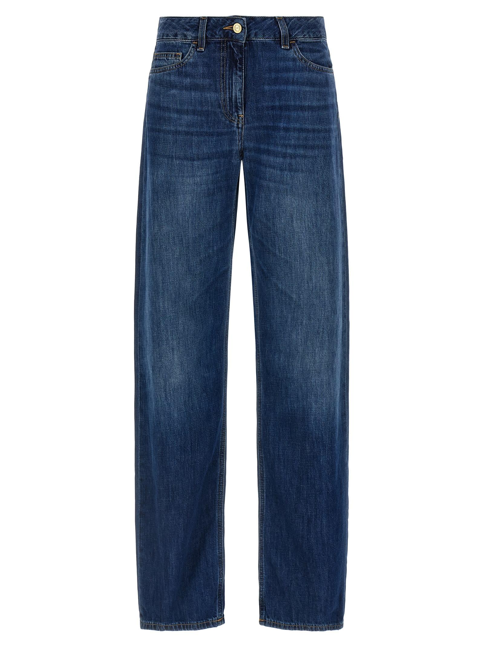 デニム・ジーパン ELISABETTA FRANCHI STRAIGHT-LEG JEANS IN DENIM Elisabetta Franchi Straight-leg jeans for Women | Online