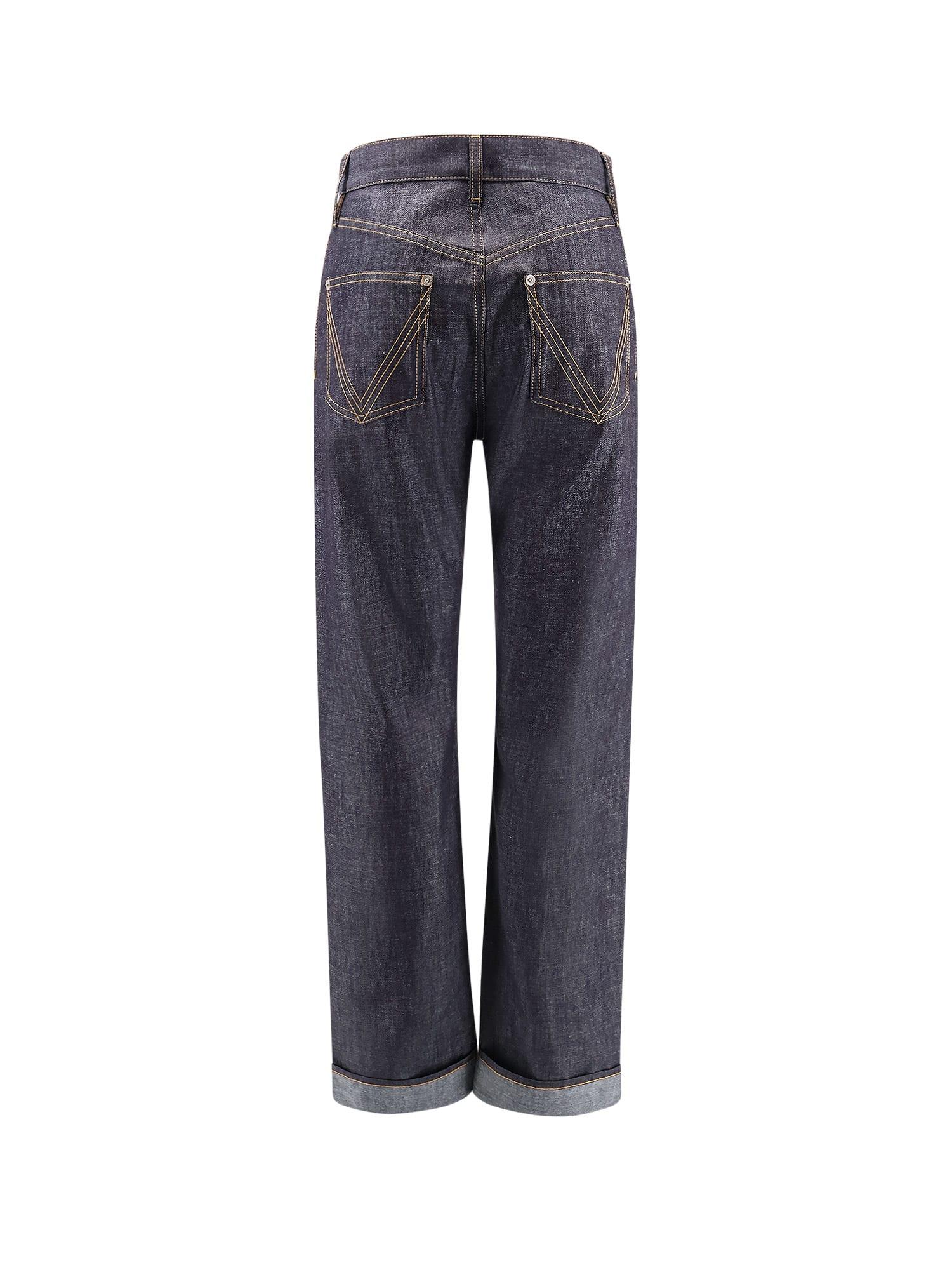Bottega Veneta Turned Up Jeans With Straight Leg in Blue | Lyst