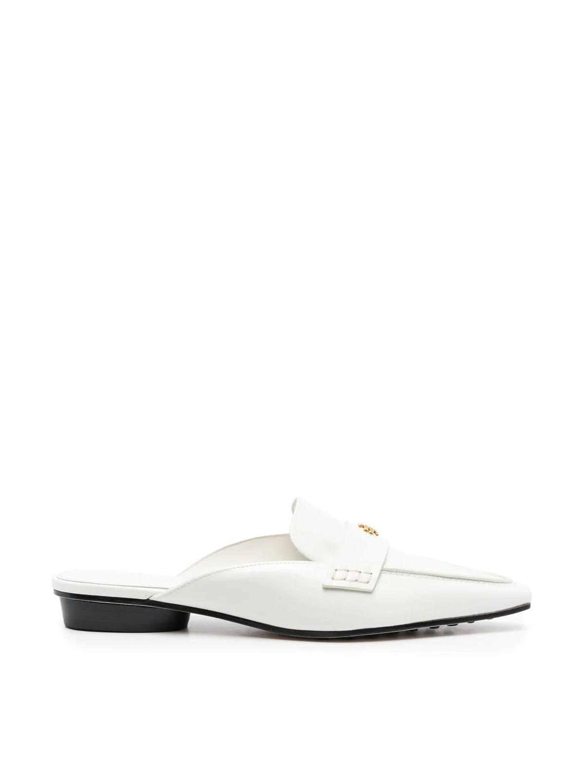 Tory Burch Pointed Ballet Loafer Mule in White | Lyst