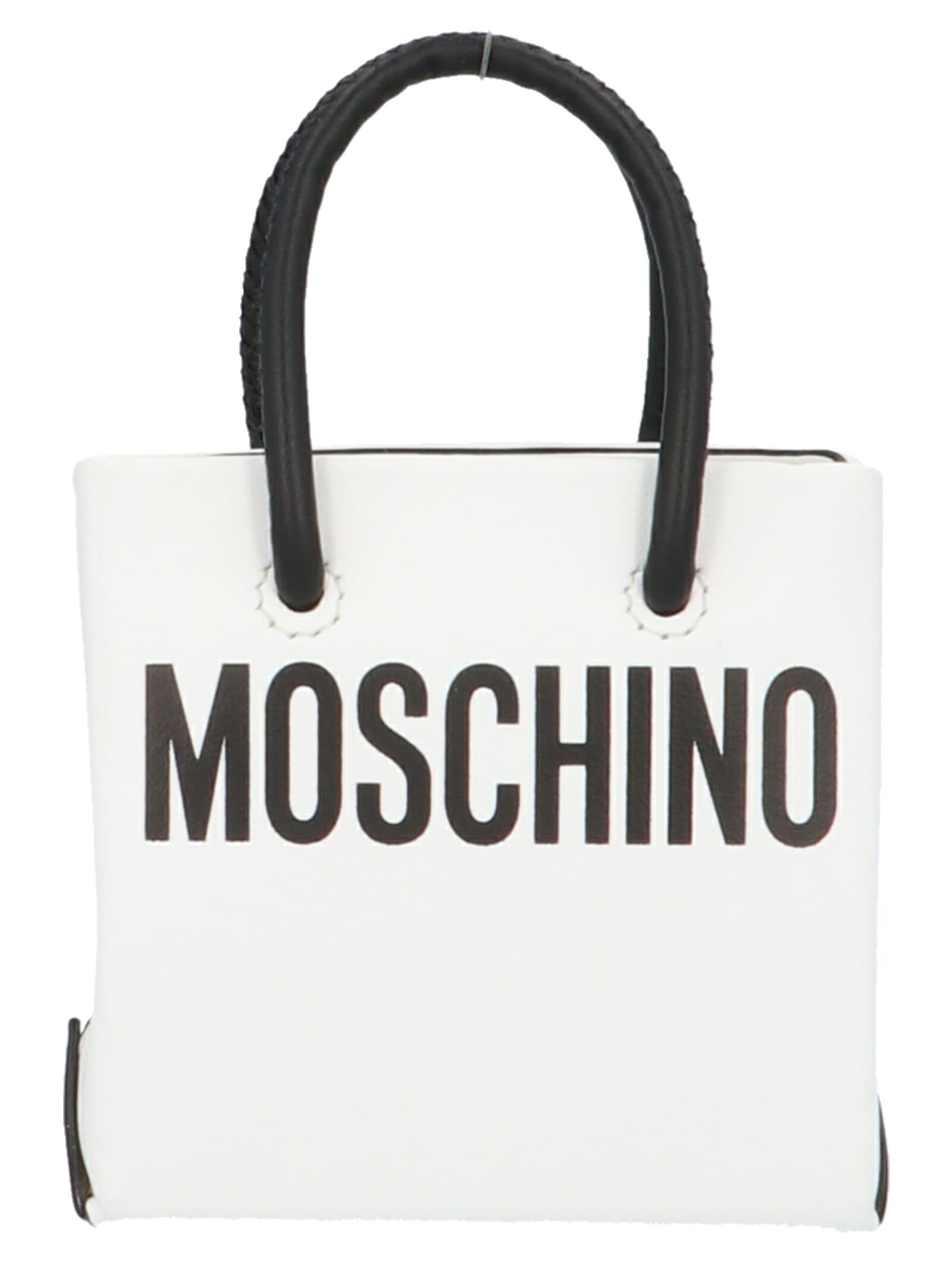 Moschino Mini Logo Crossbody Bag in White | Lyst