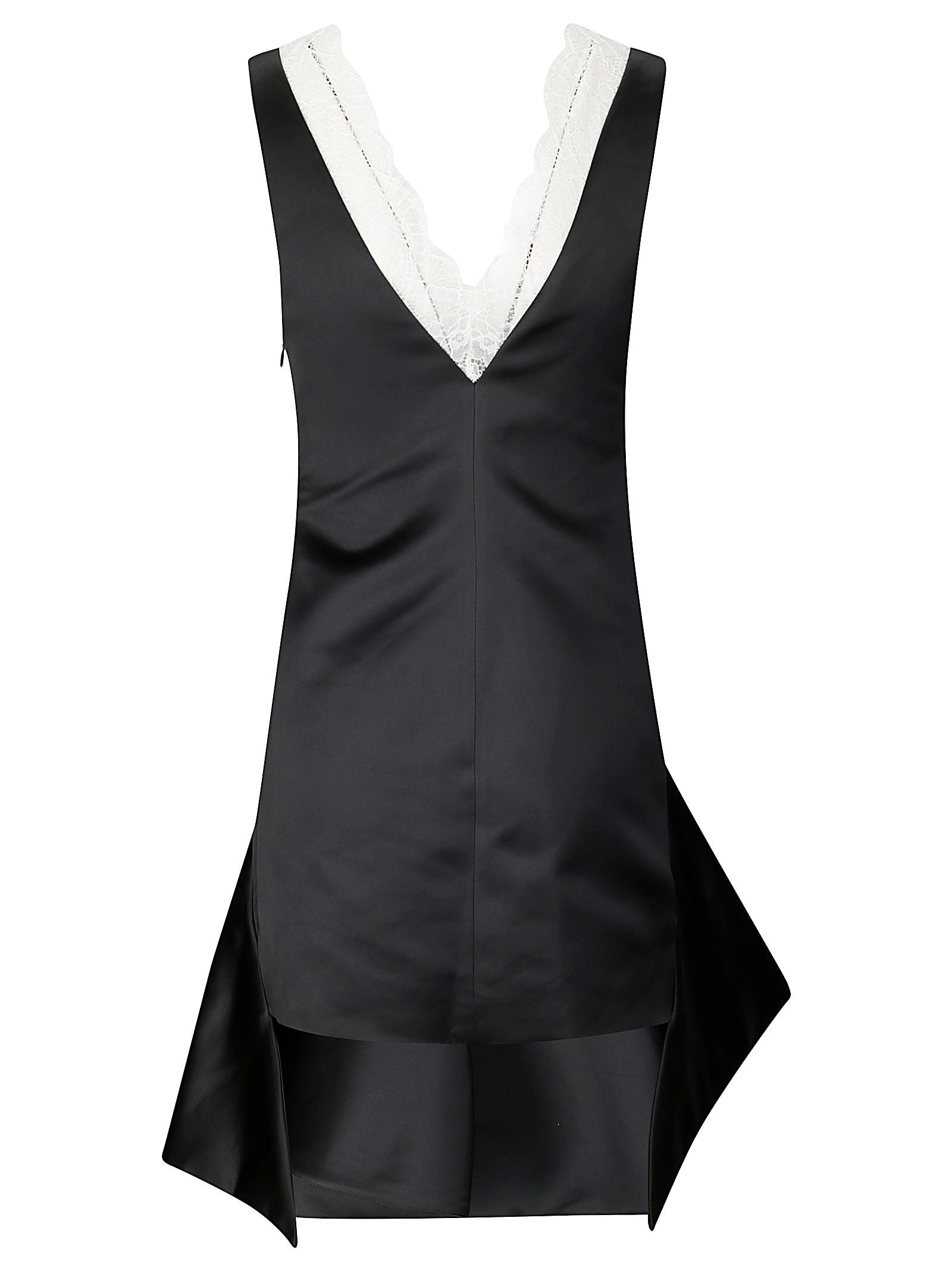 オールインワン・サロペット J. W. Anderson V-Neck With Lace Short Sleeveless Dress JW Anderson V-Neck With Lace Short Sleeveless Dress in Black
