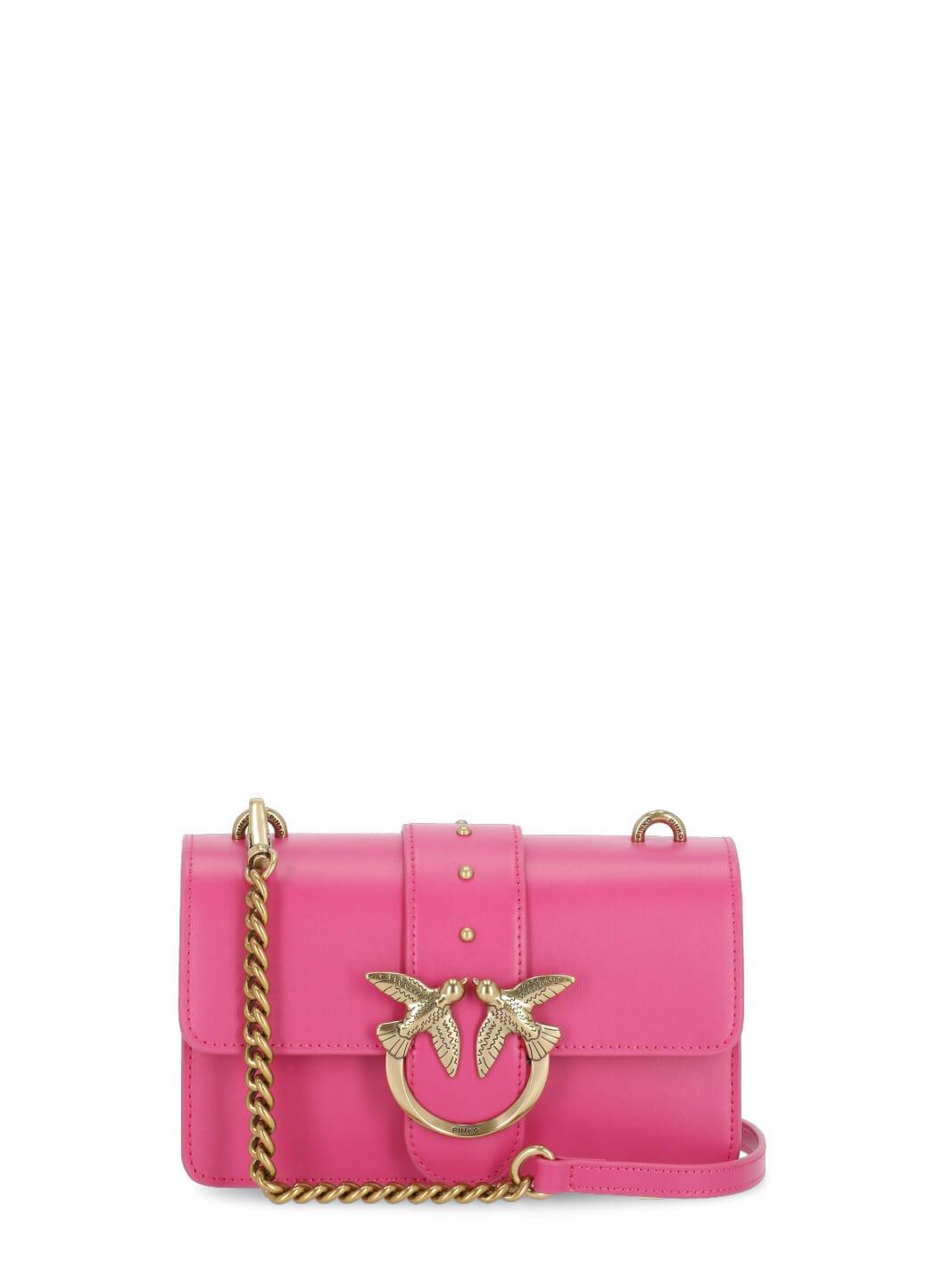 Pinko Love One Mini Shoulder Bag in Pink | Lyst