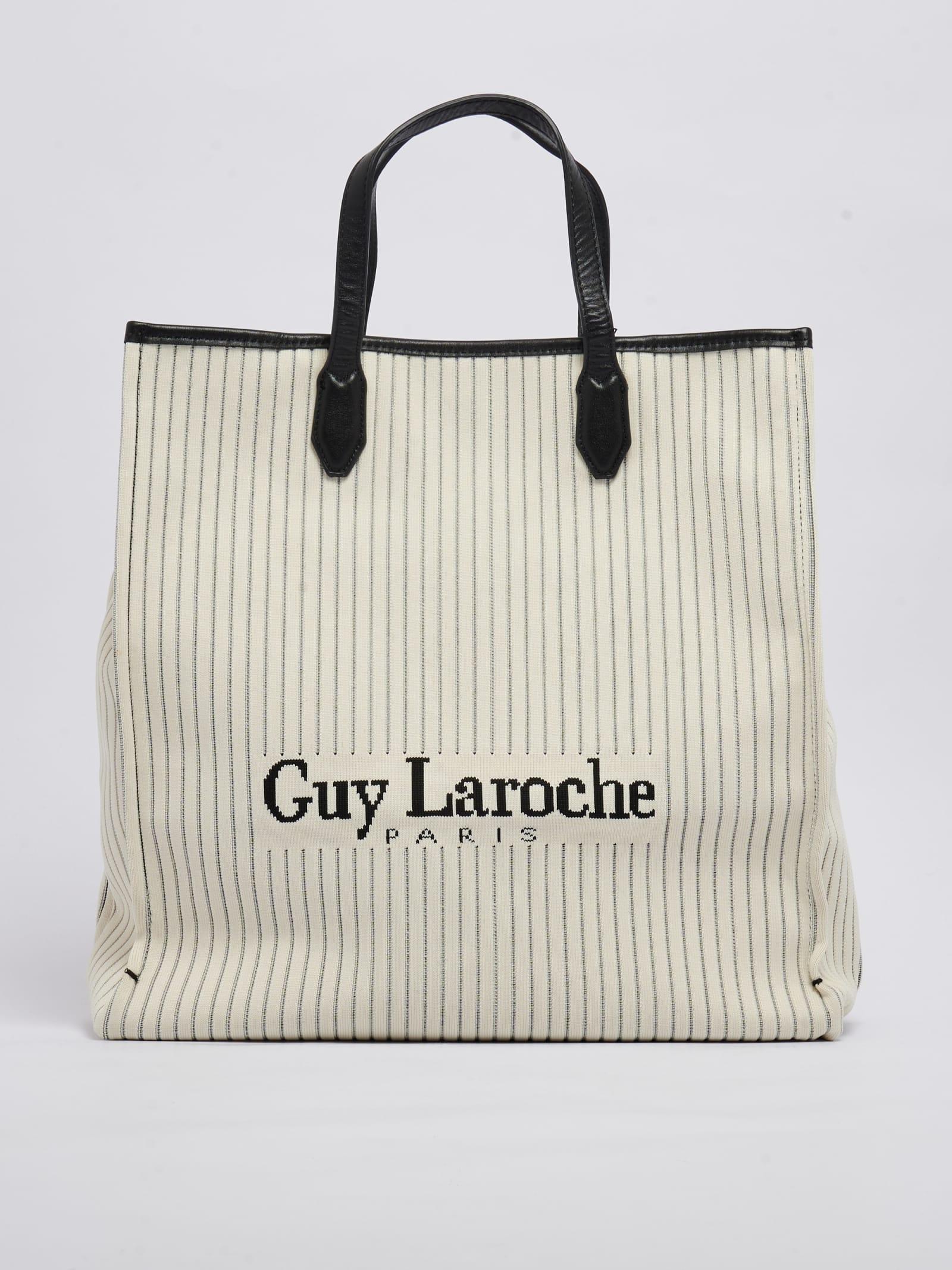Guy Laroche Fabric Shoulder Bag in Natural