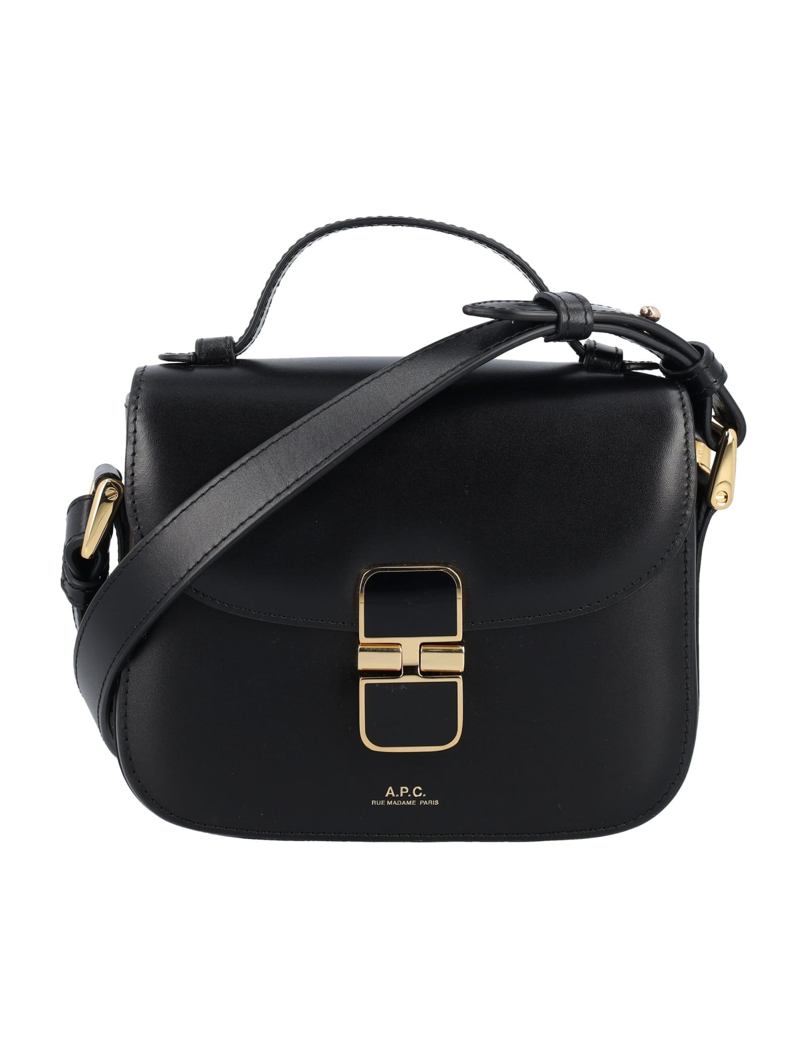 A.P.C. Grace Mini Top Handle Bag in Black | Lyst