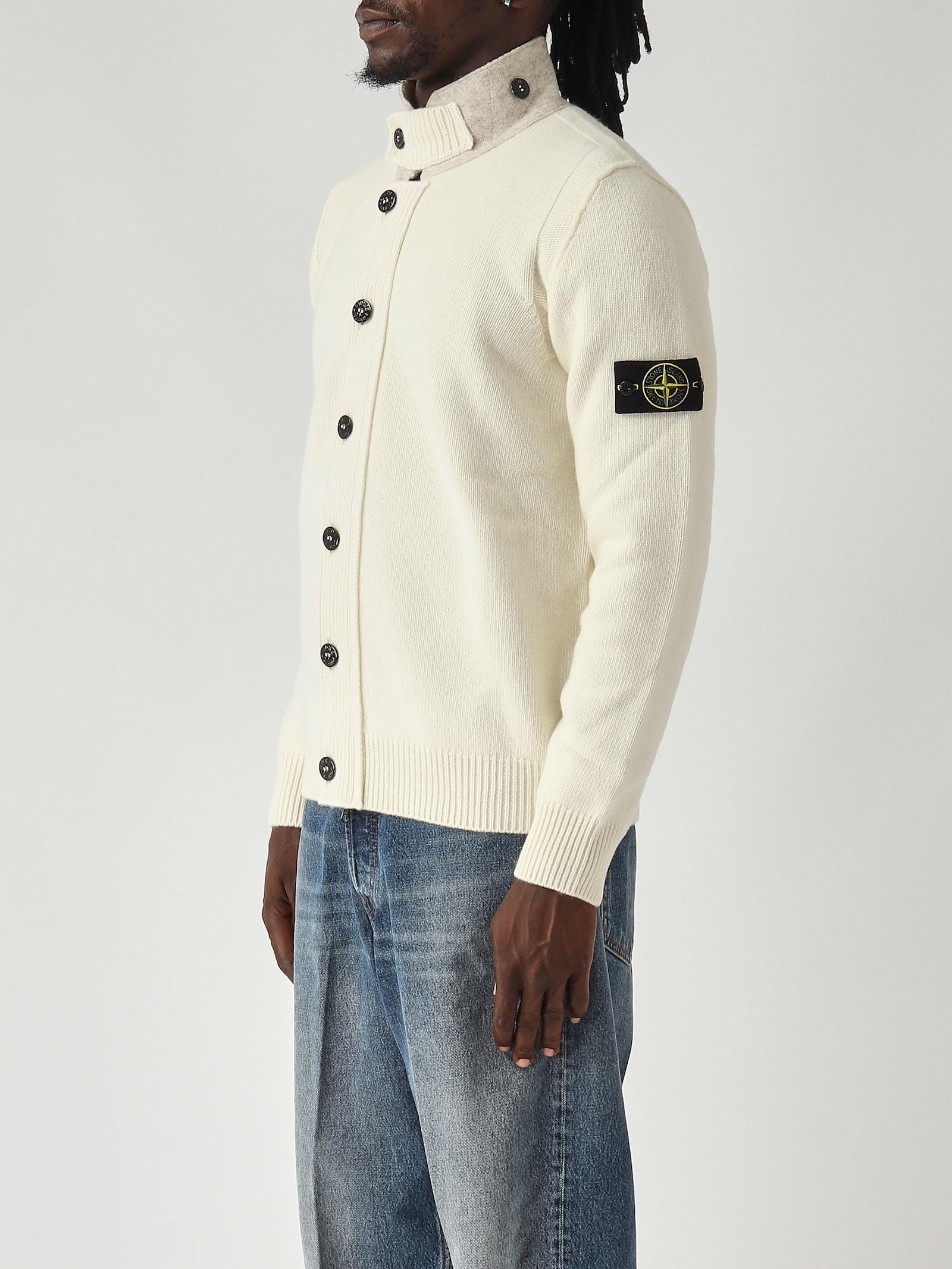 Stone Island Lambswool Maglione Con Bottoni in
