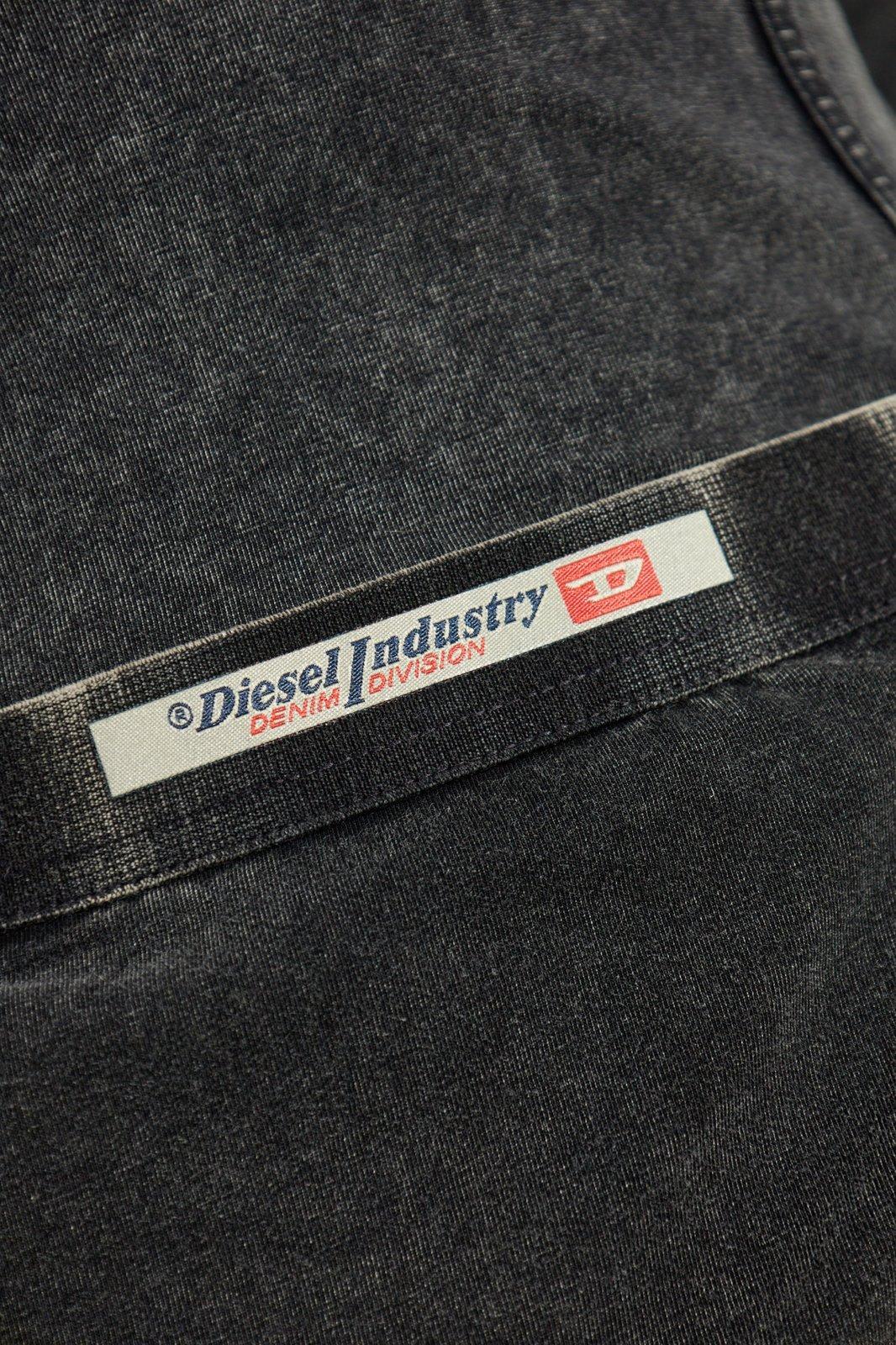 DIESEL O-Aleggra-Mini Denim-Effect Skirt in Black | Lyst