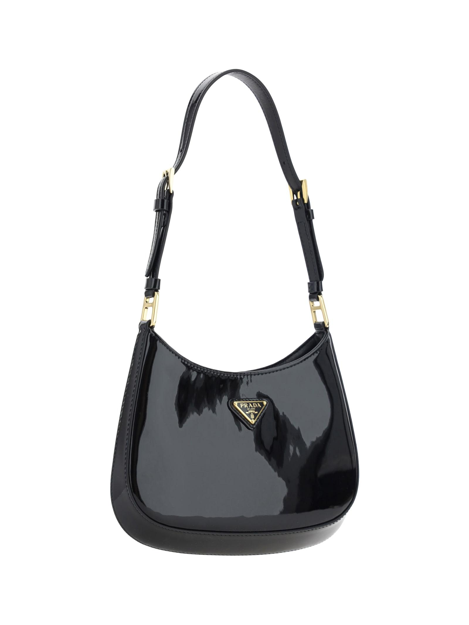 Prada Cleo Patent leather Shoulder Bag in Black Lyst UK