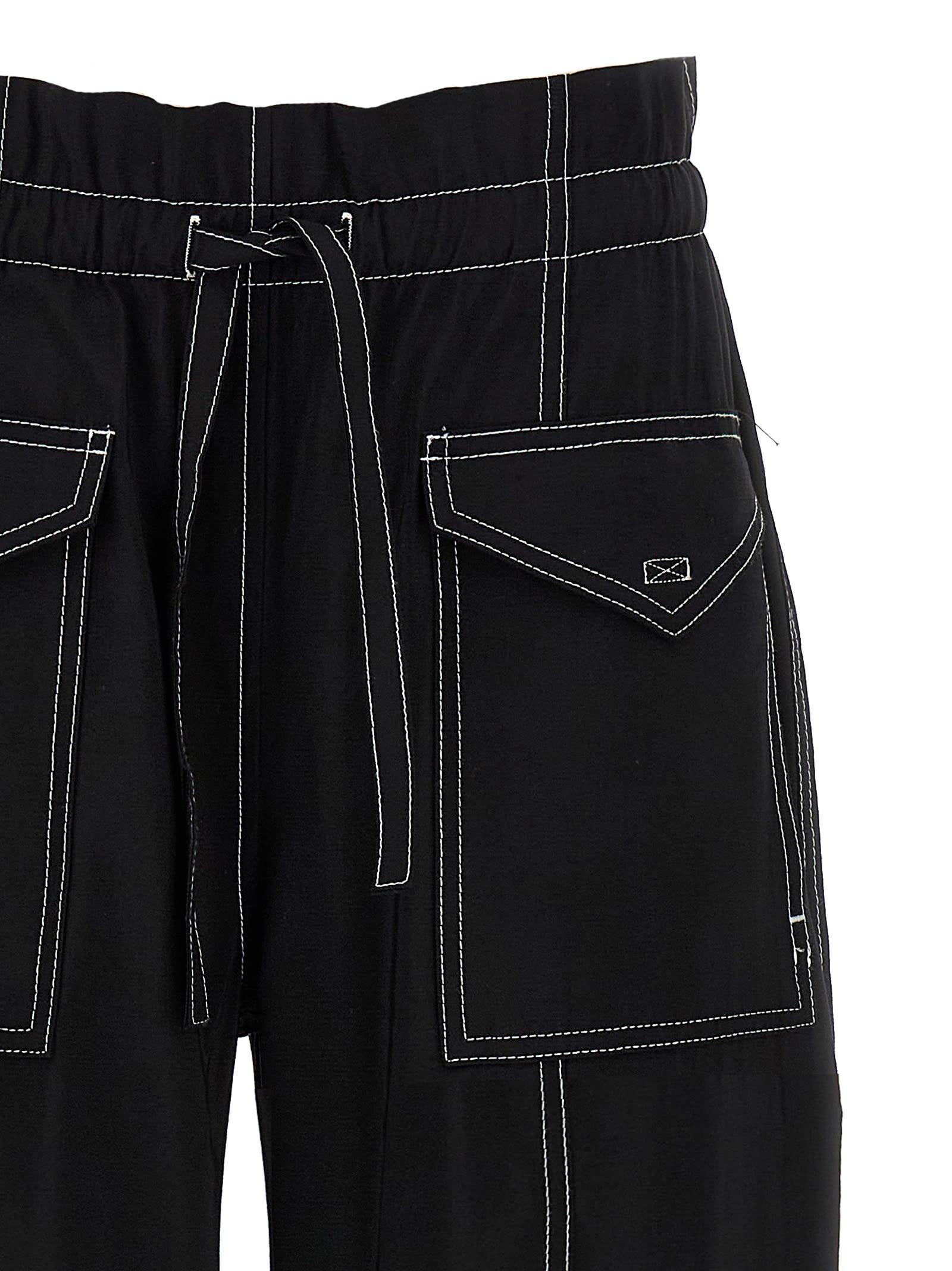 Ganni 'Light Slub Pocket' Pants in Black | Lyst