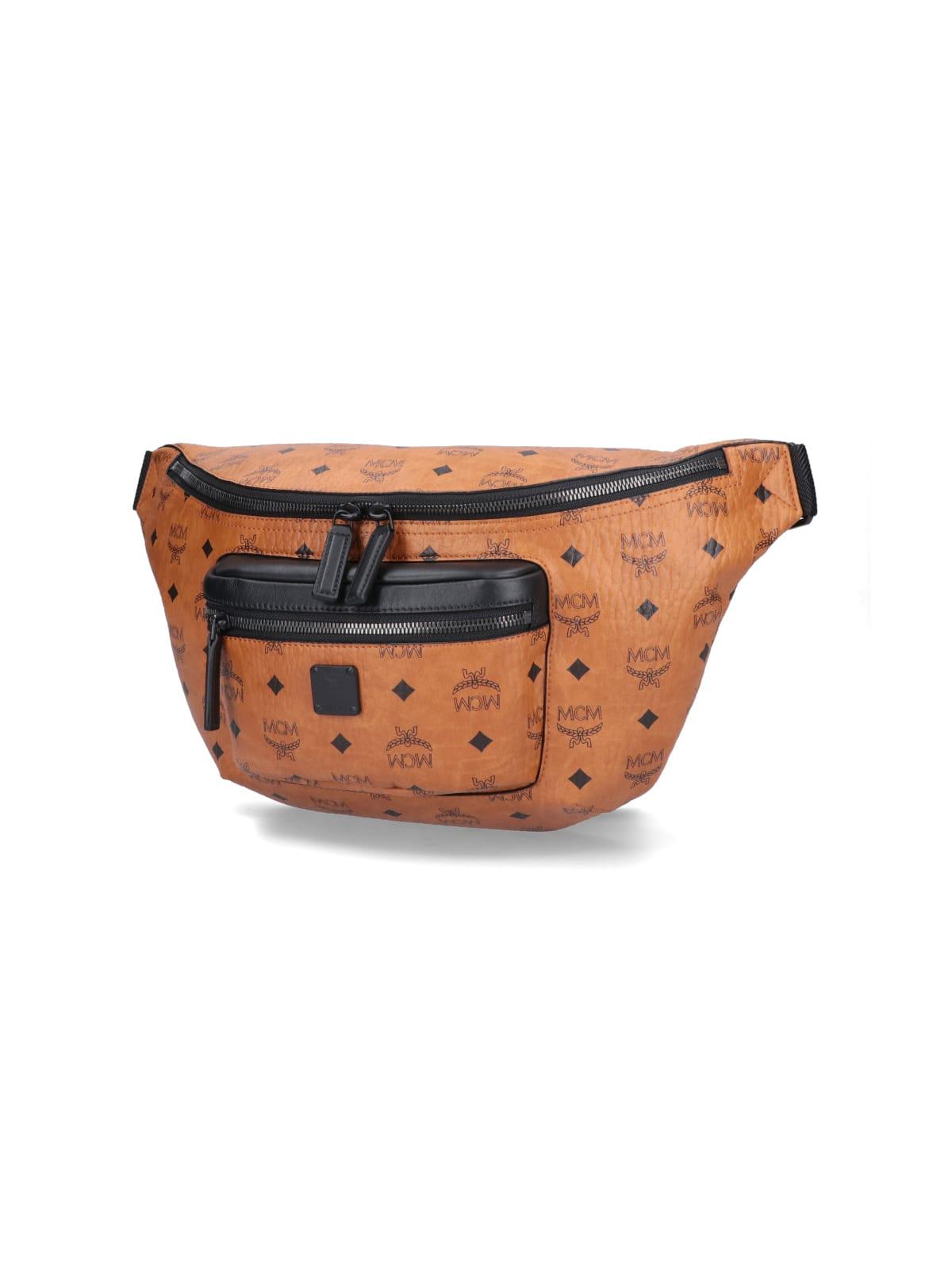 Mcm Medium Fursten Belt Bag in Maxi Visetos - Cognac