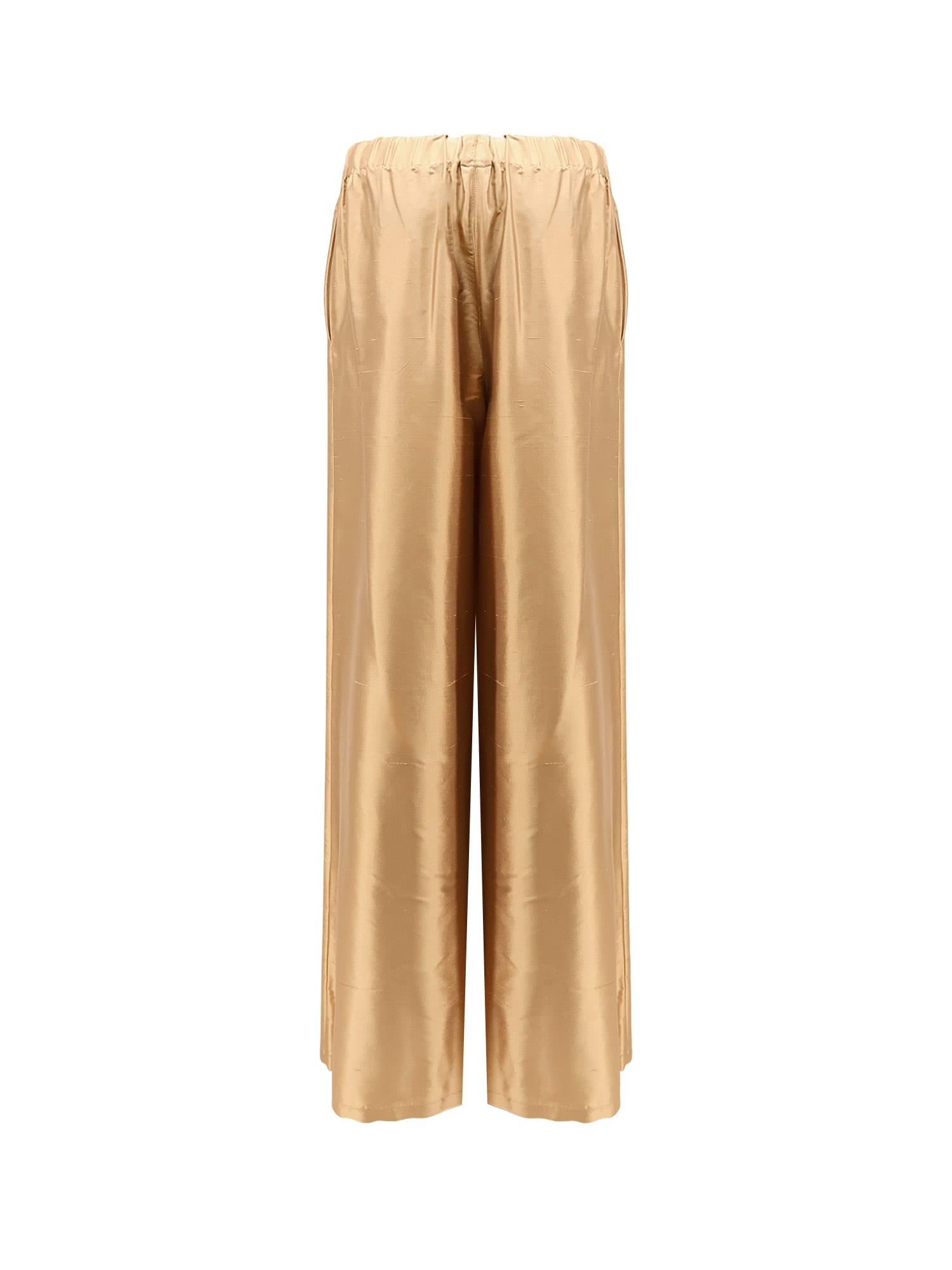 パンツ MAX MARA Avio shantung trousers Bronzo Max Mara Avio Shantung Trousers in Natural | Lyst