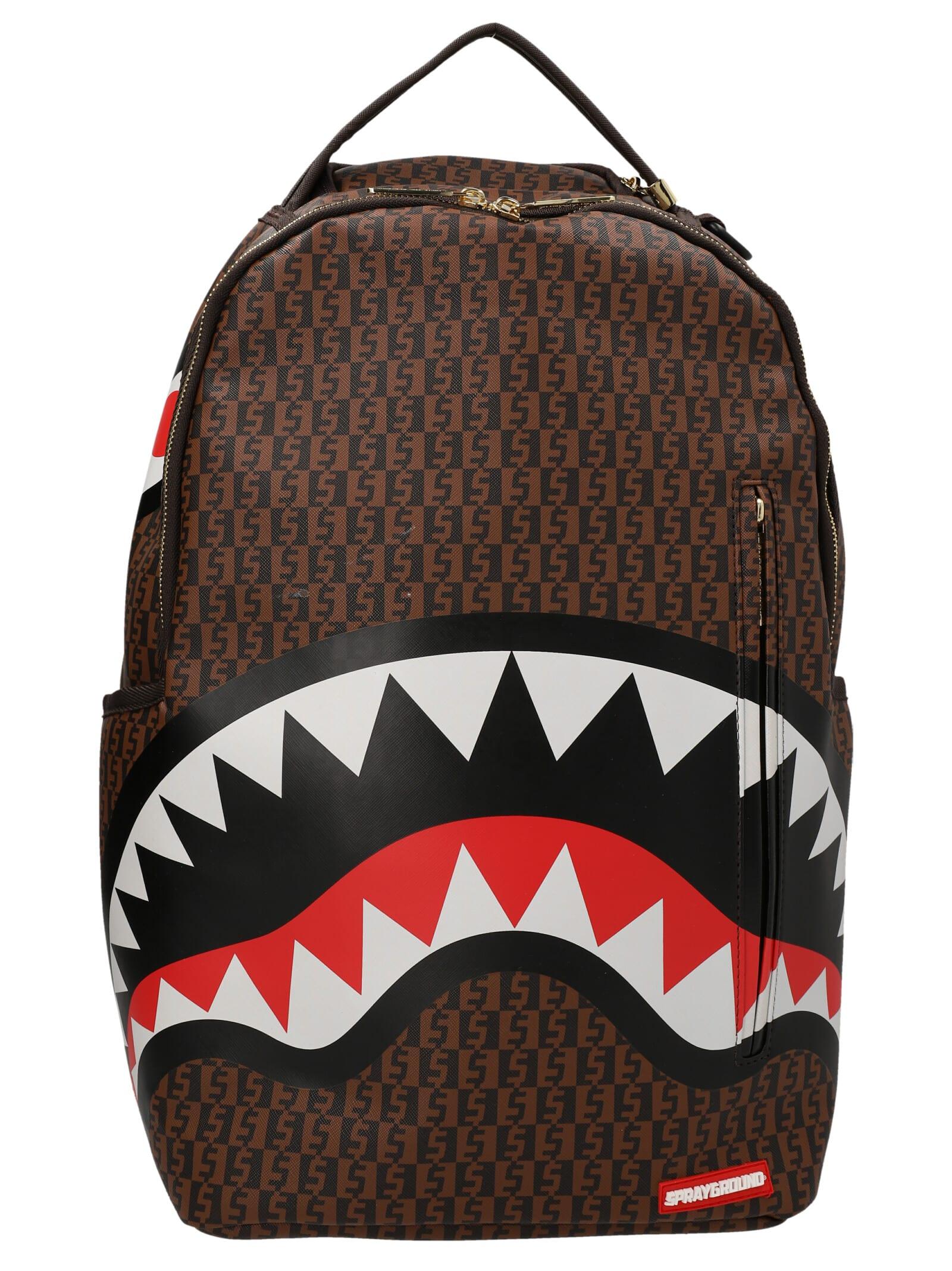 Sprayground Checkered Shark Backpack, Camo