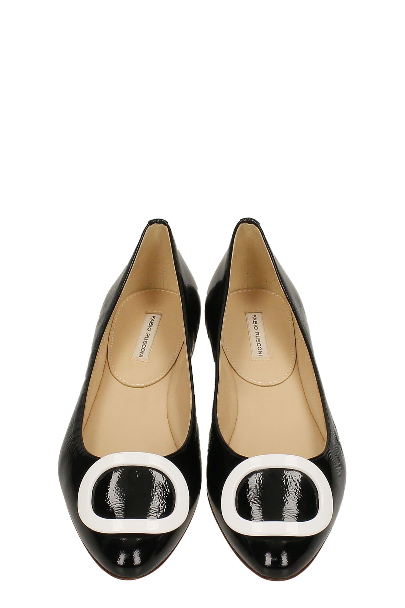 Fabio Rusconi Ballet Flats In Black Patent Leather | Lyst