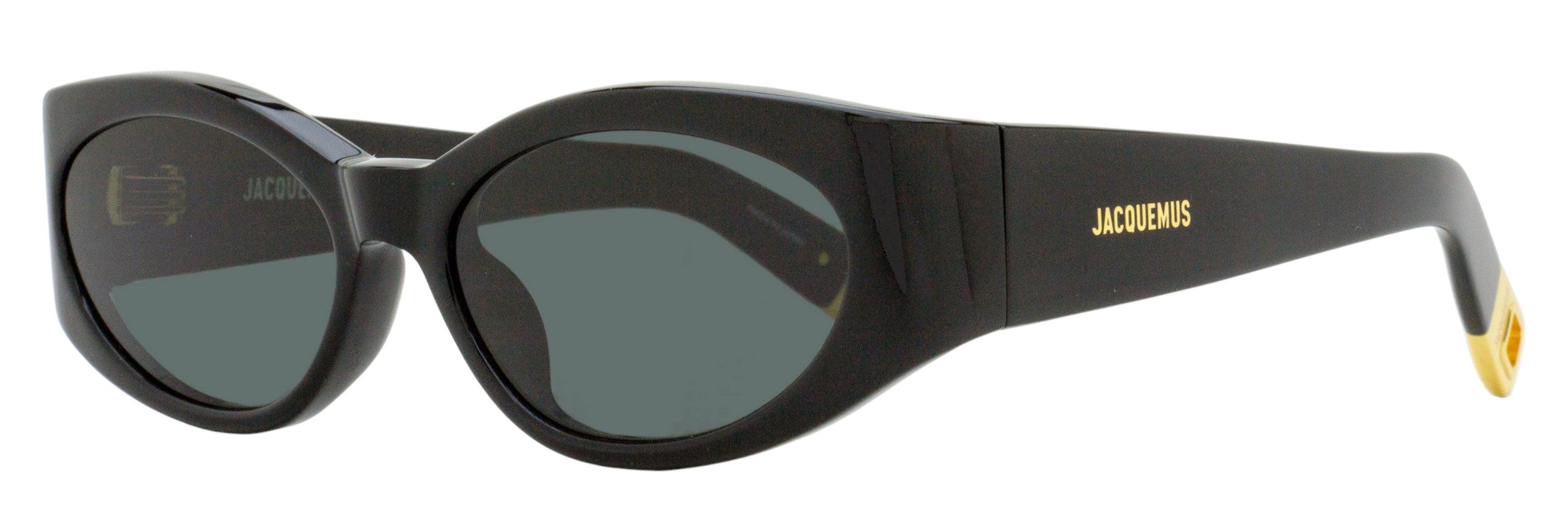 Jacquemus Ovalo Sunglasses JAC4S 001 Black/Gold 55mm Jacquemus Men main image 3