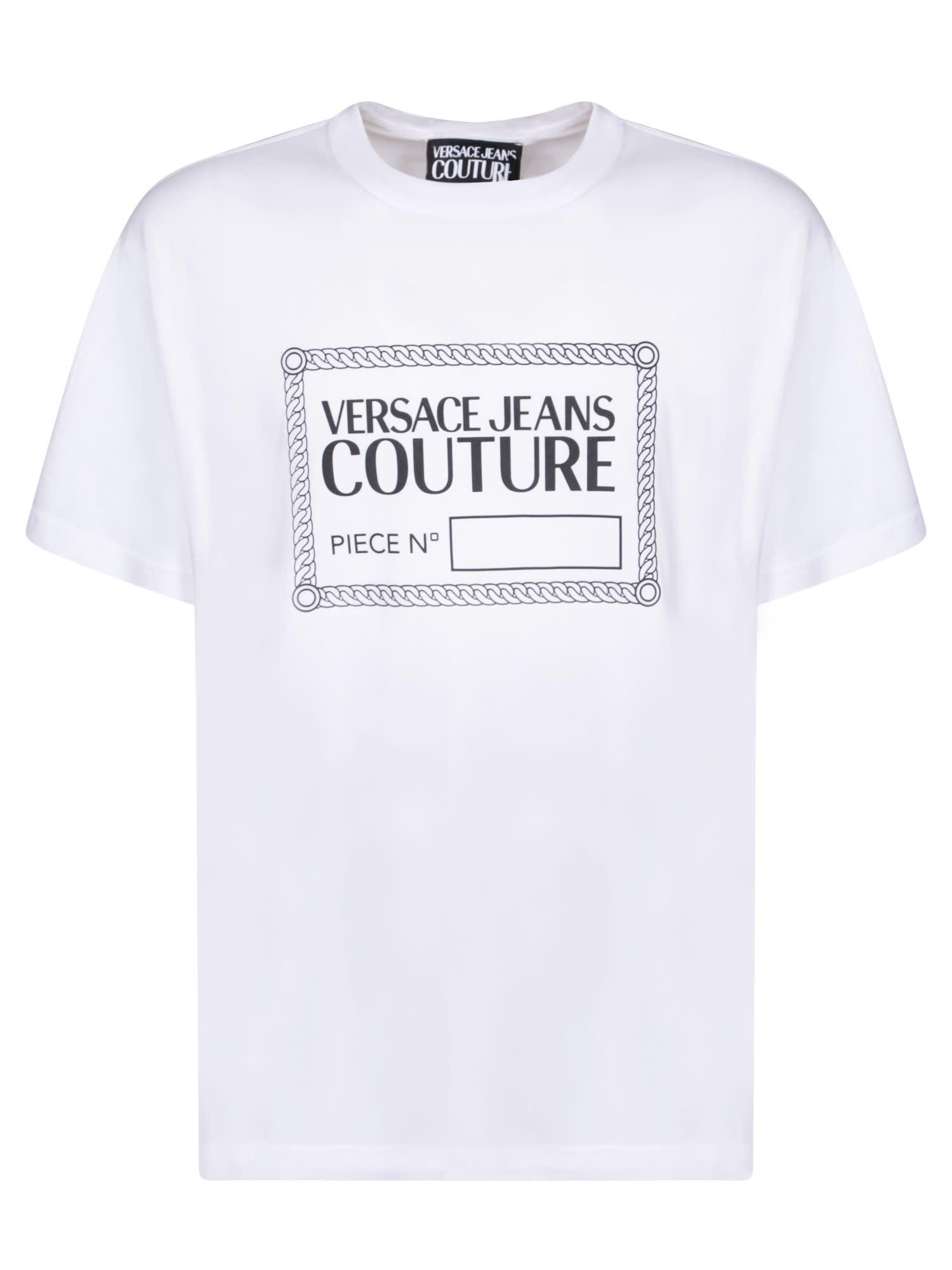 Versace Jeans Couture Front Logo White T-shirt By for Men | Lyst