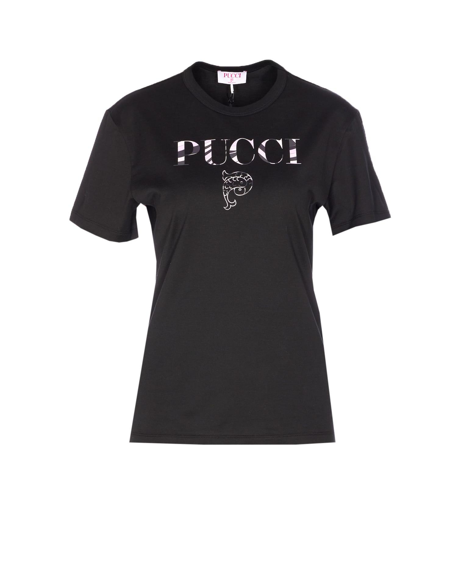 emilio pucci Tシャツ Pucci Logo cotton jersey T-shirt Emilio Pucci