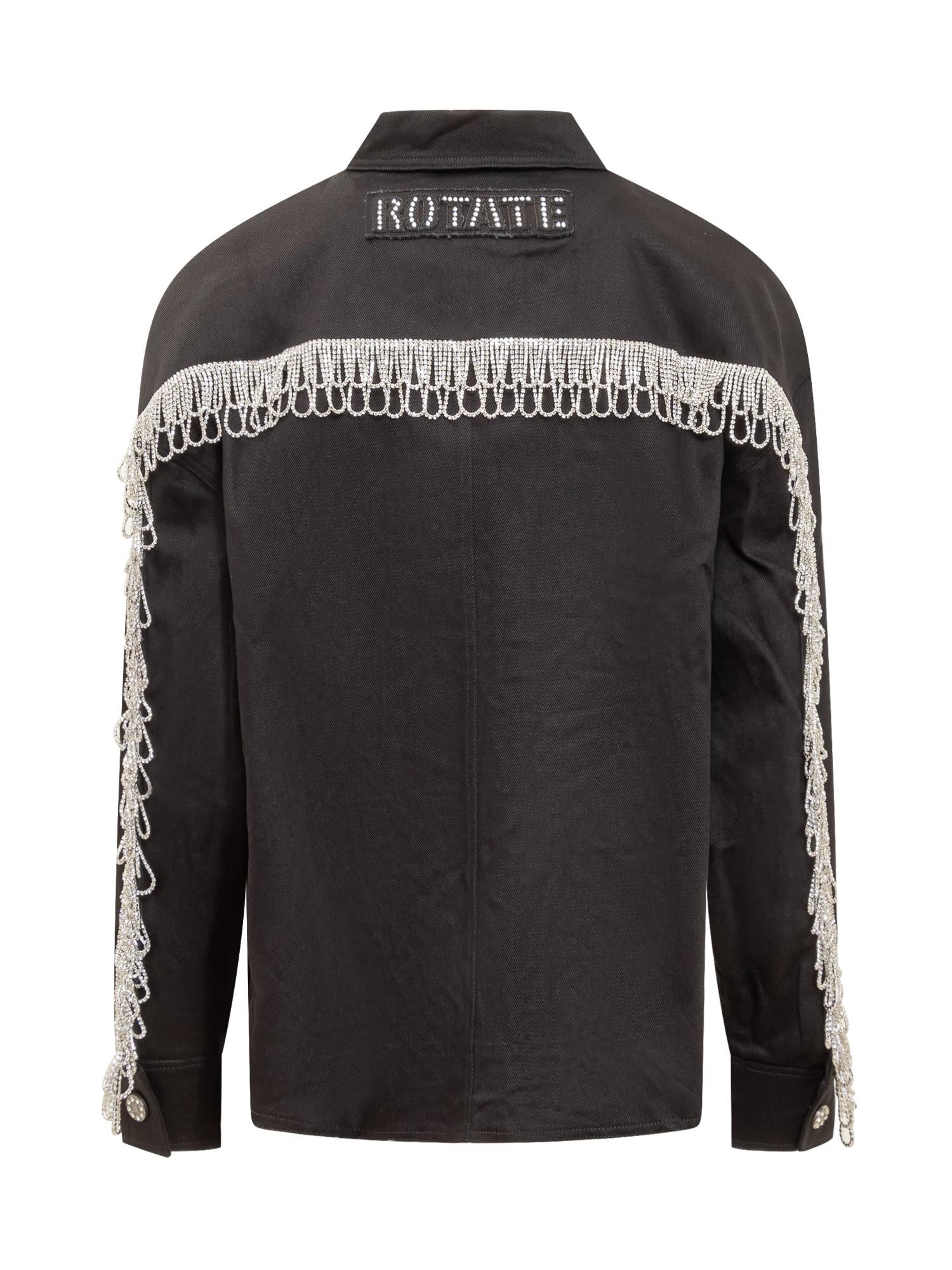 Black jacket with rhinestones hotsell