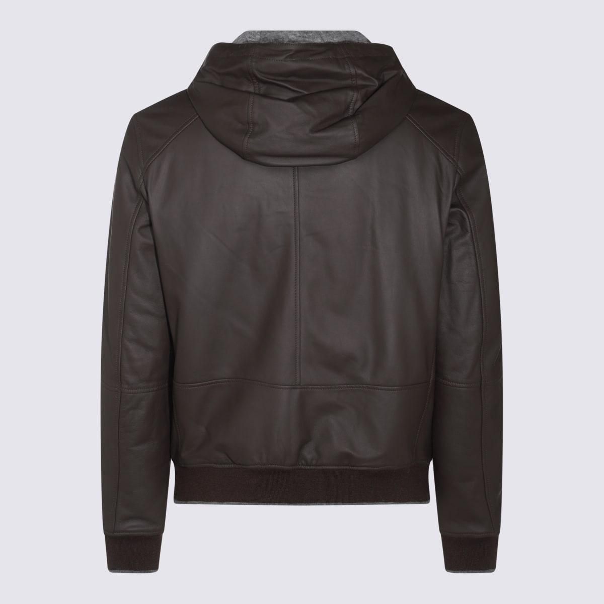 Canali leather jacket deals