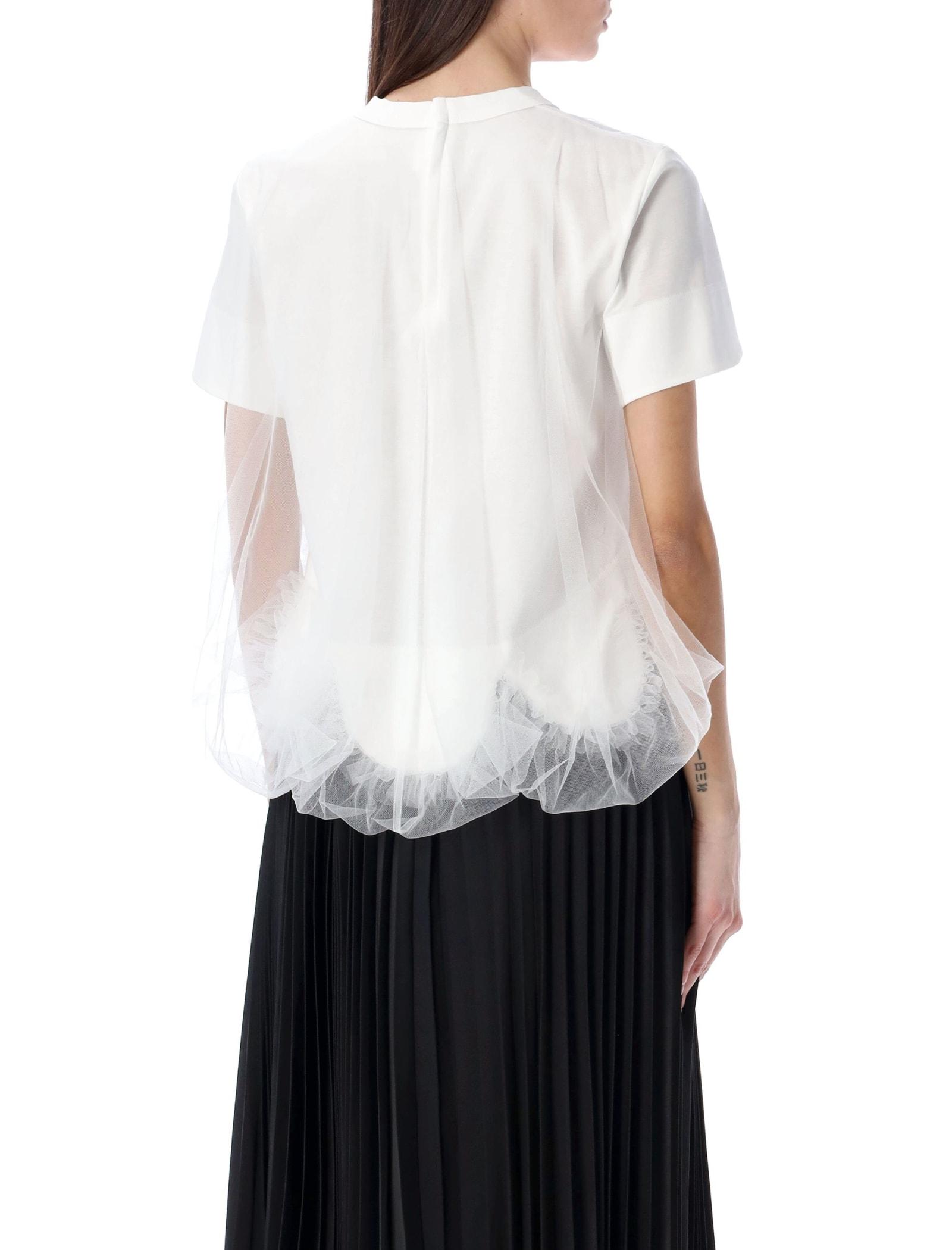 T shirt en tulle noir sales