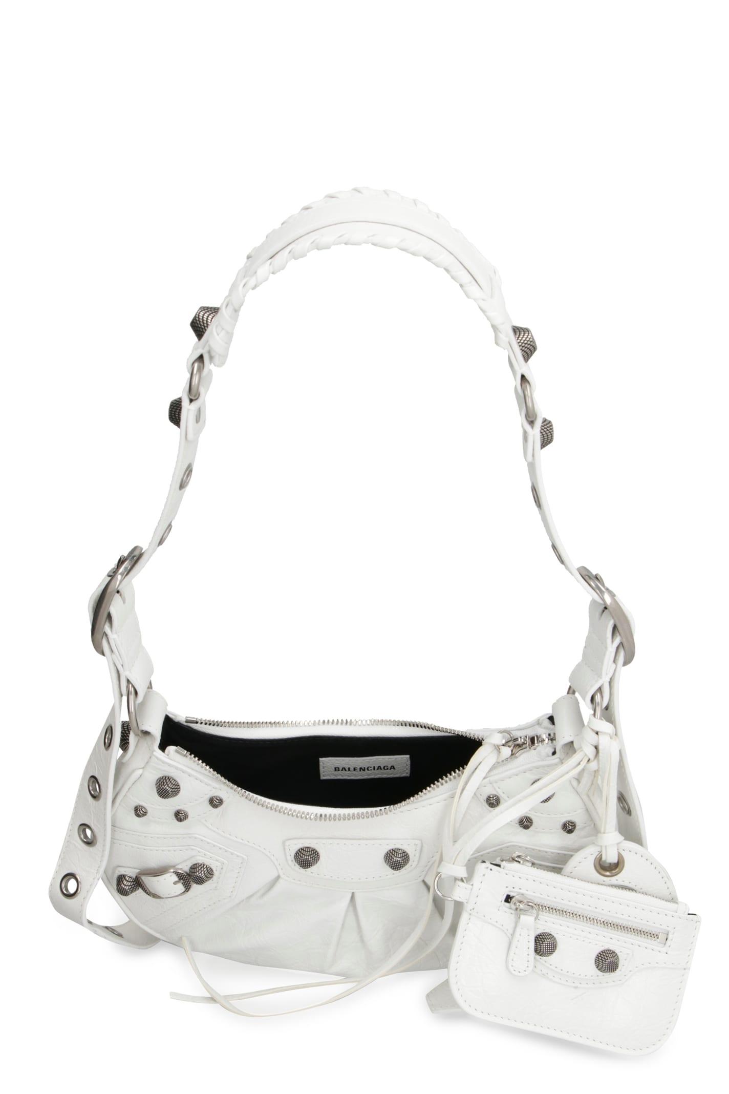 Balenciaga Le Cagole Xs Leather Crossbody Bag in White | Lyst