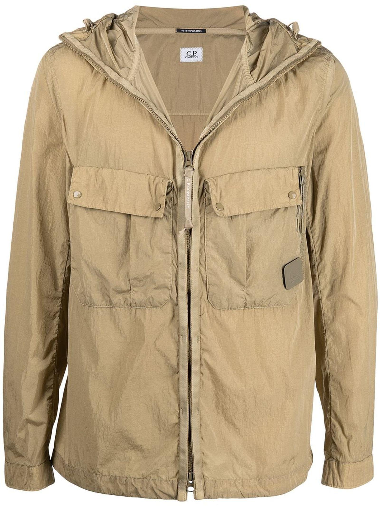 C.P. Company Synthetic Metropolis Series Chrome-r Hooded Overshirt in  Natural for Men | Lyst