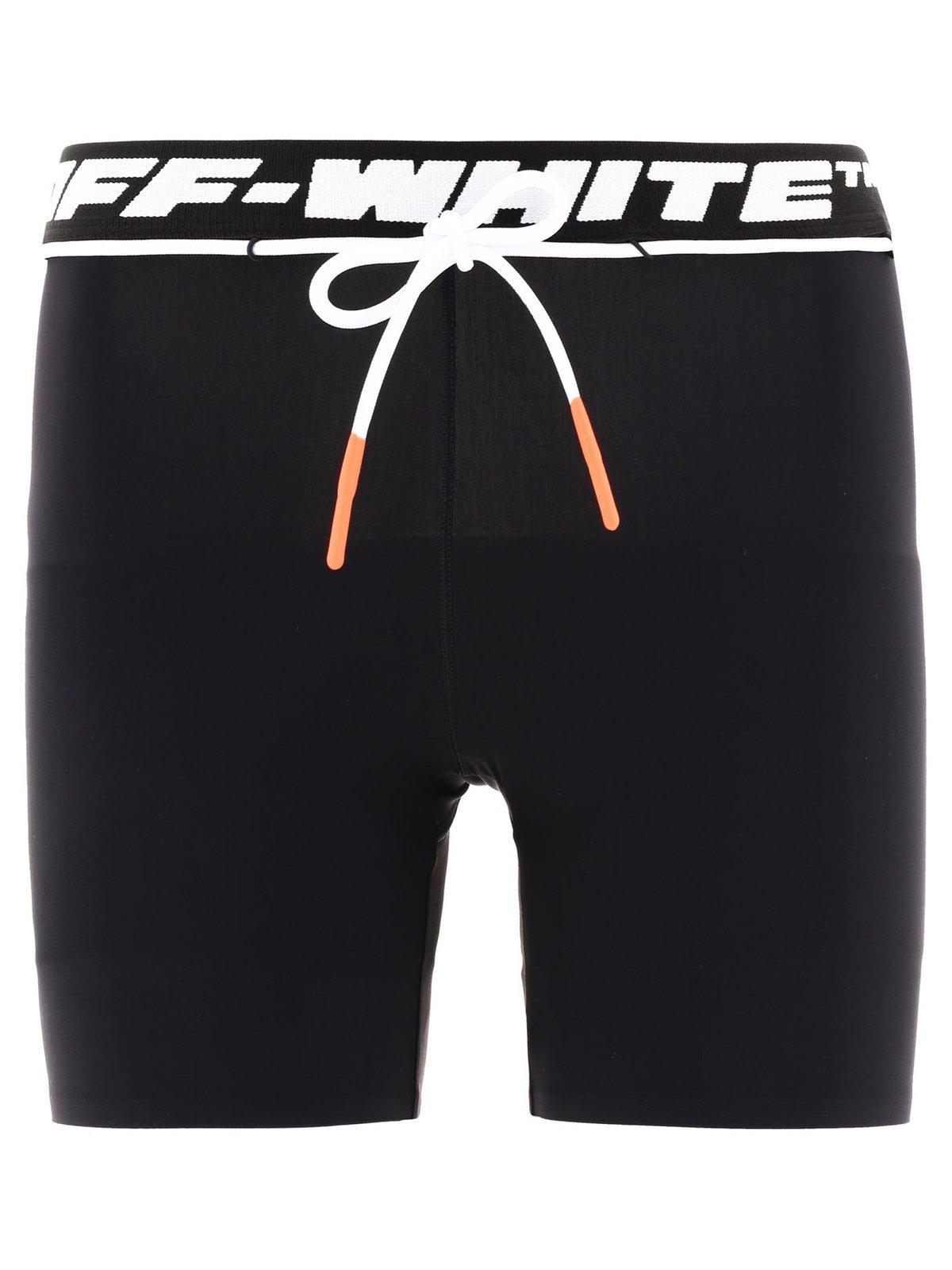 Womens Shorts Off-White c/o Virgil Abloh Shorts Off-White c/o Virgil Abloh Synthetic Cyclist Bermuda With Logo in Nero Black - Save 31% 