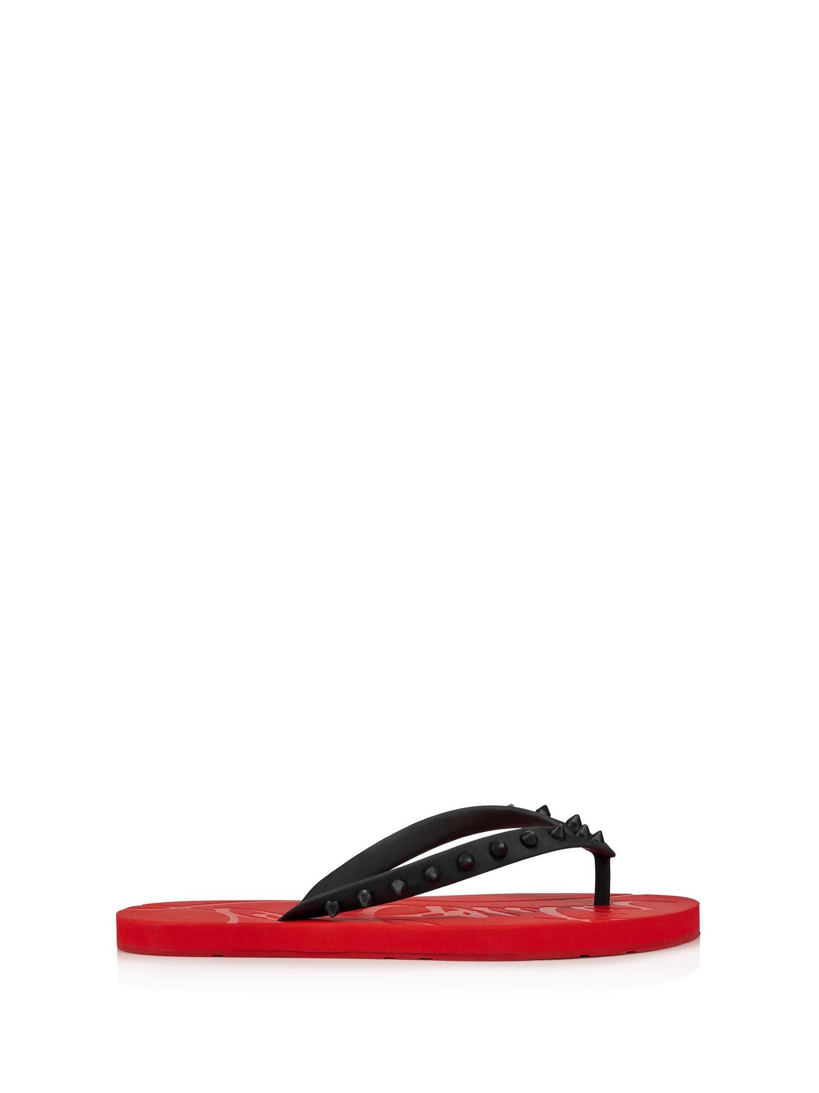 Christian Louboutin Flip Flop With Studs in Red Save 47 Lyst UK