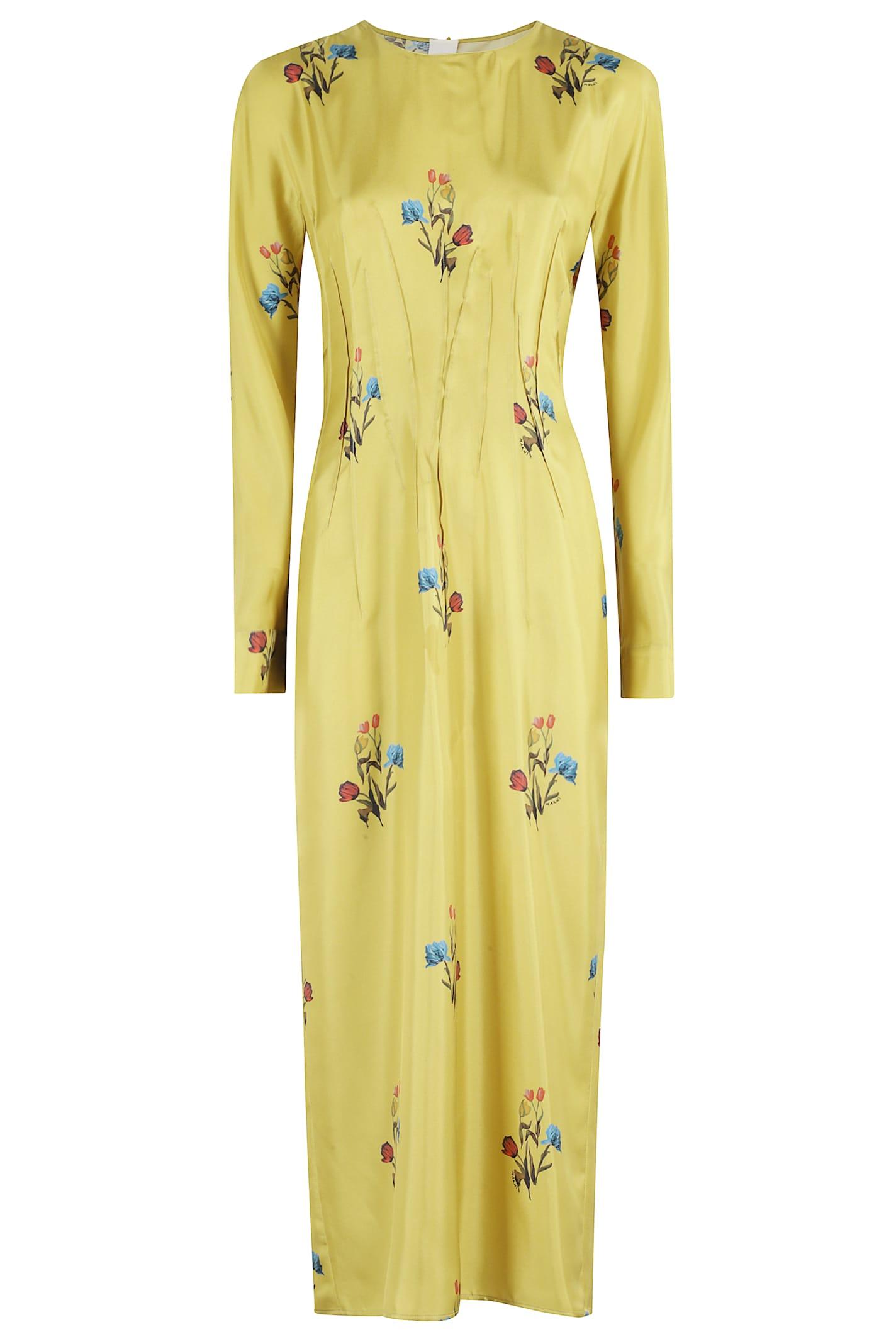 新品◇ 定価11.5万◼️MARNI SILK DRESS MARNI Floral-print silk-twill midi dress | NET-A-PORTER