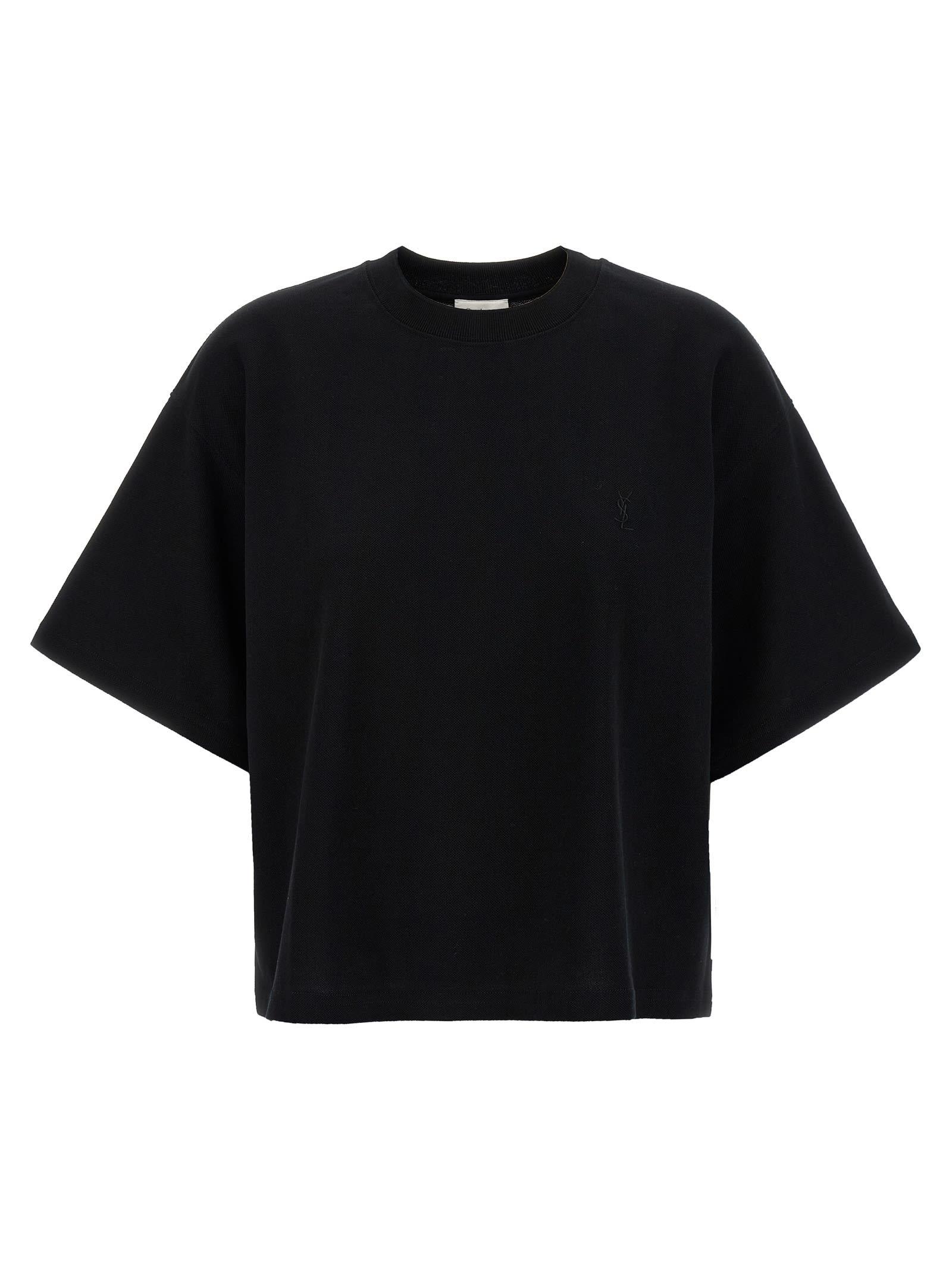 【関税&送料込】Saint Laurent Saint Laurent T-Shirt Cassandr Cassandre Cotton T-shirt in Gray - Saint Laurent - Men | WE