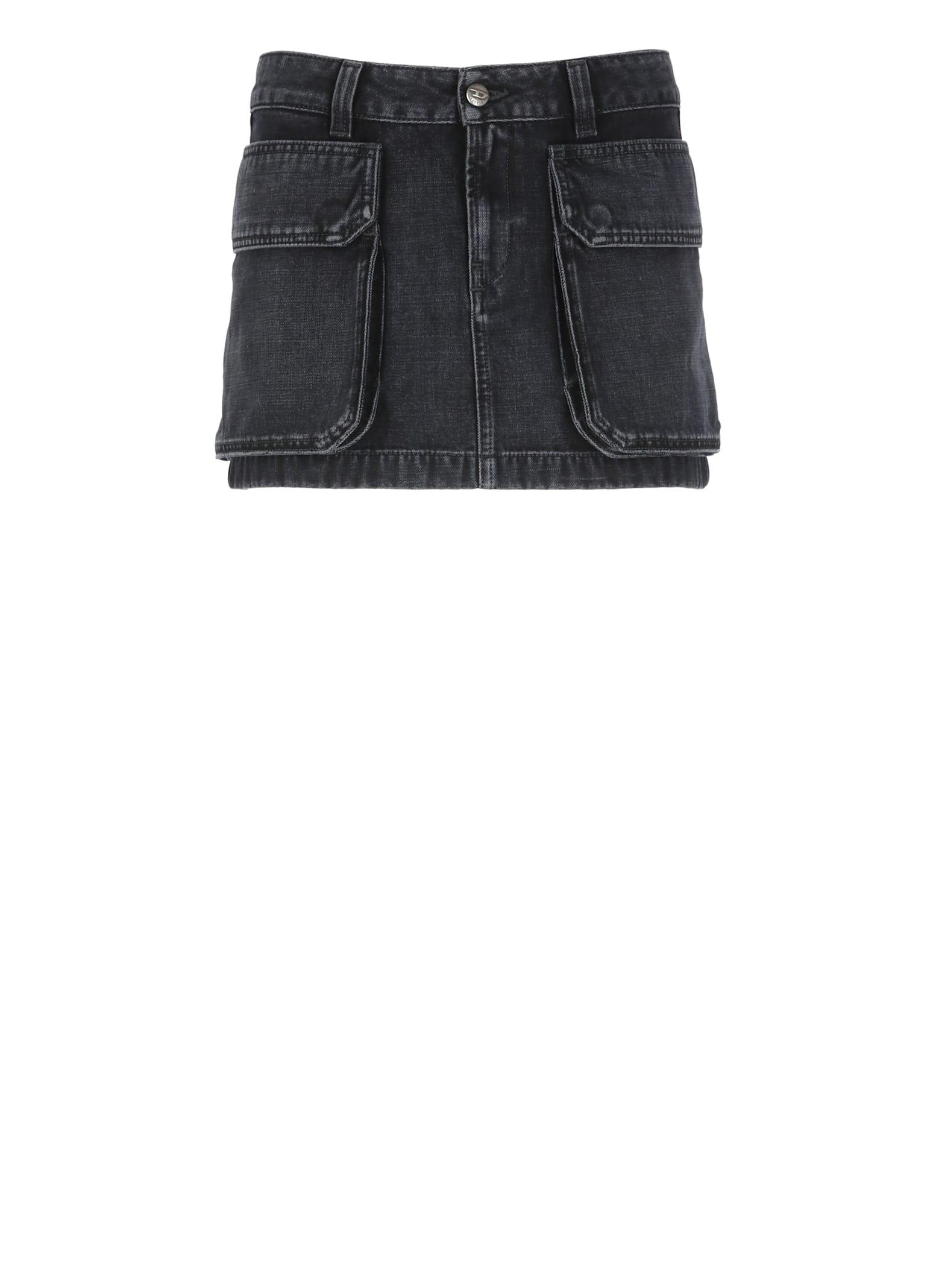 【関税込み】DIESEL ディーゼル 'De-Ton' skirt BLACK diesel-Black-De-Ton-Skirt.jpeg