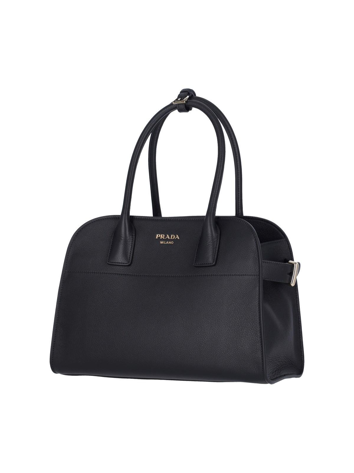 Prada logo tote bag hot sale