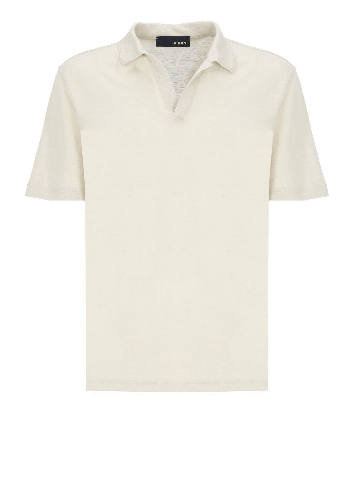 Lardini Unbuttoned Polo Shirt in White for Men | Lyst
