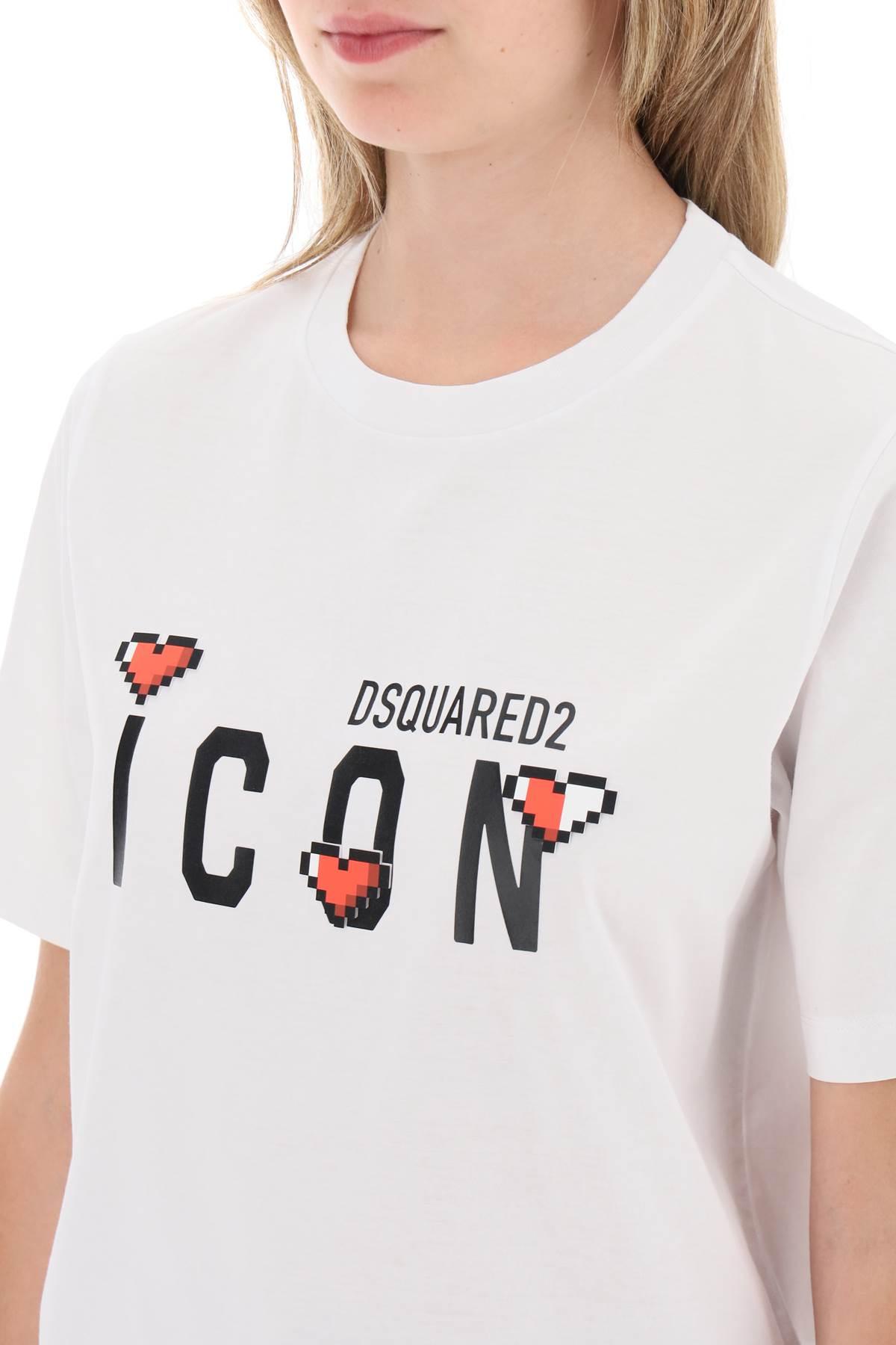 DSquared² 'icon Game Lover' T Shirt in White | Lyst