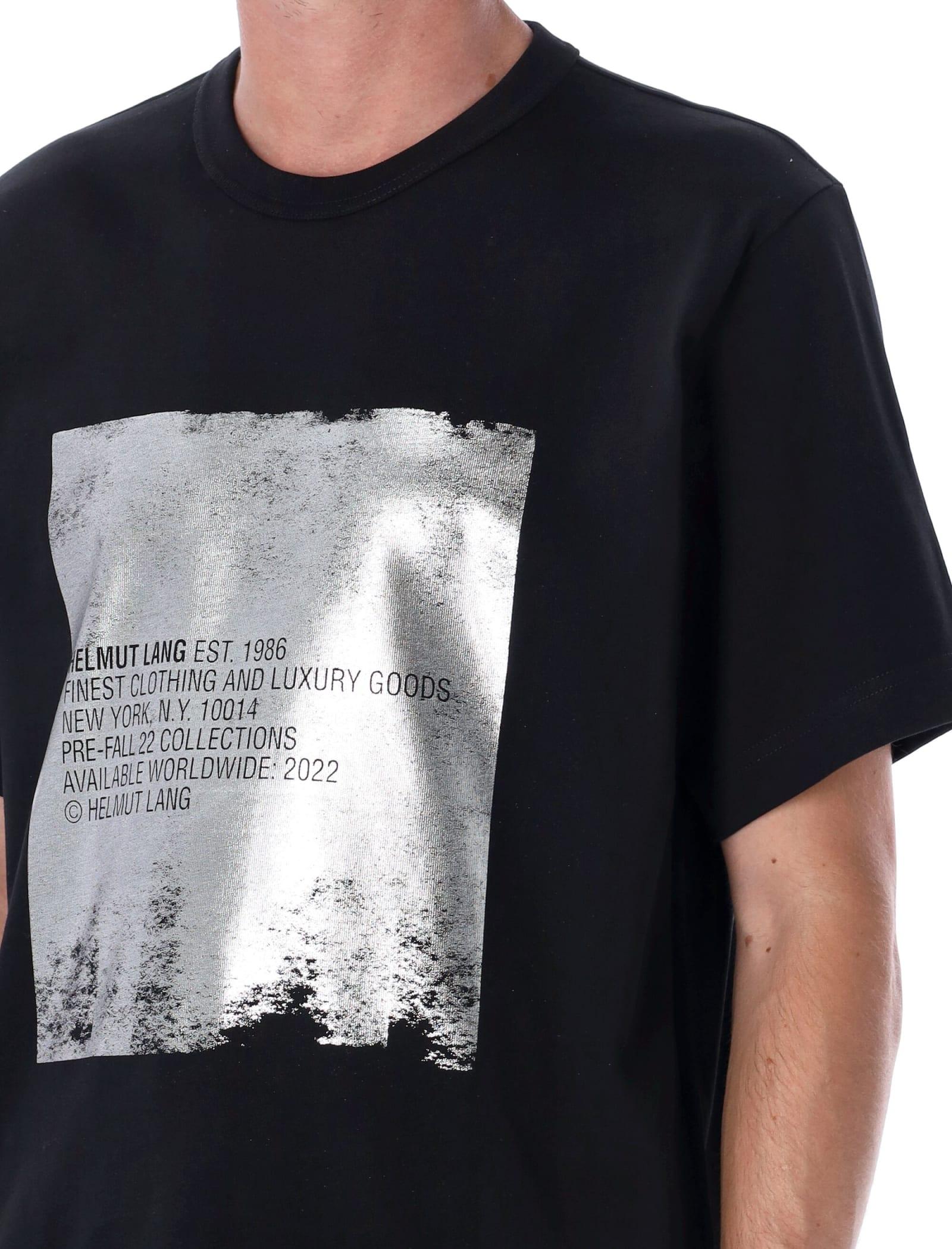 studie Desværre quagga Helmut Lang Silver T-shirt in Black for Men | Lyst
