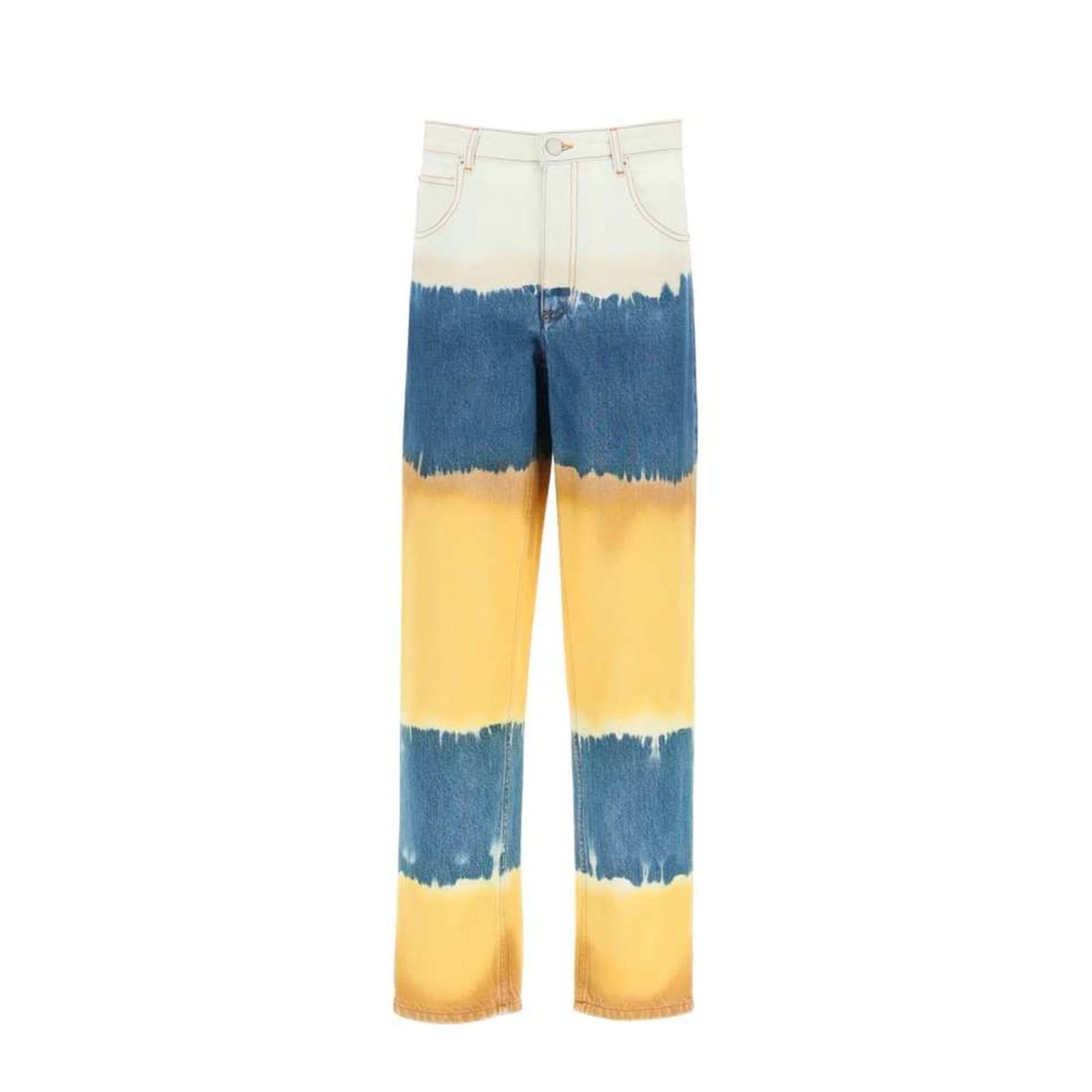 Alberta Ferretti Oceanic Tie-dye Jeans in Blue | Lyst