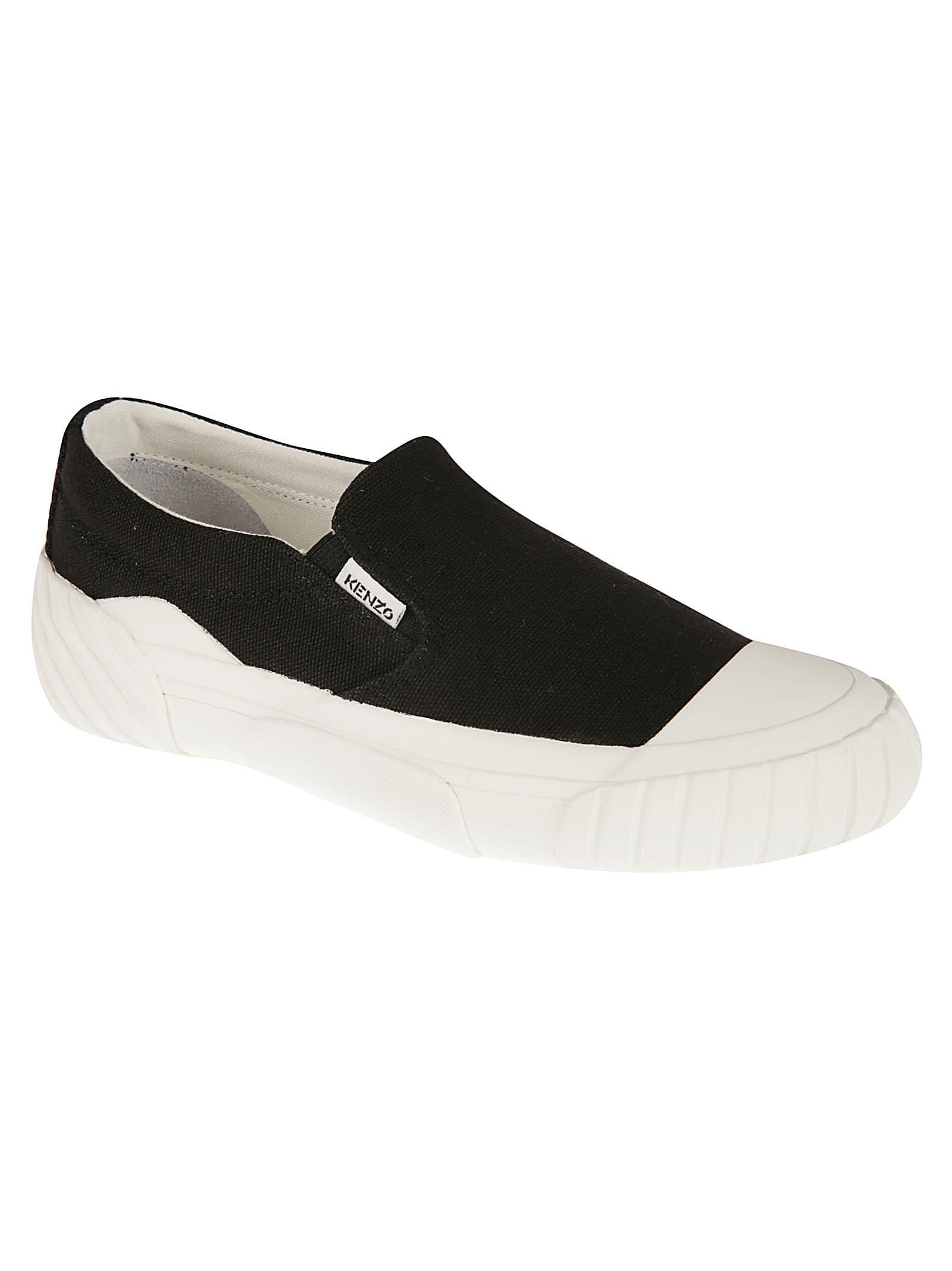 KENZO Tiger Crest Slip-on Sneakers in Black | Lyst