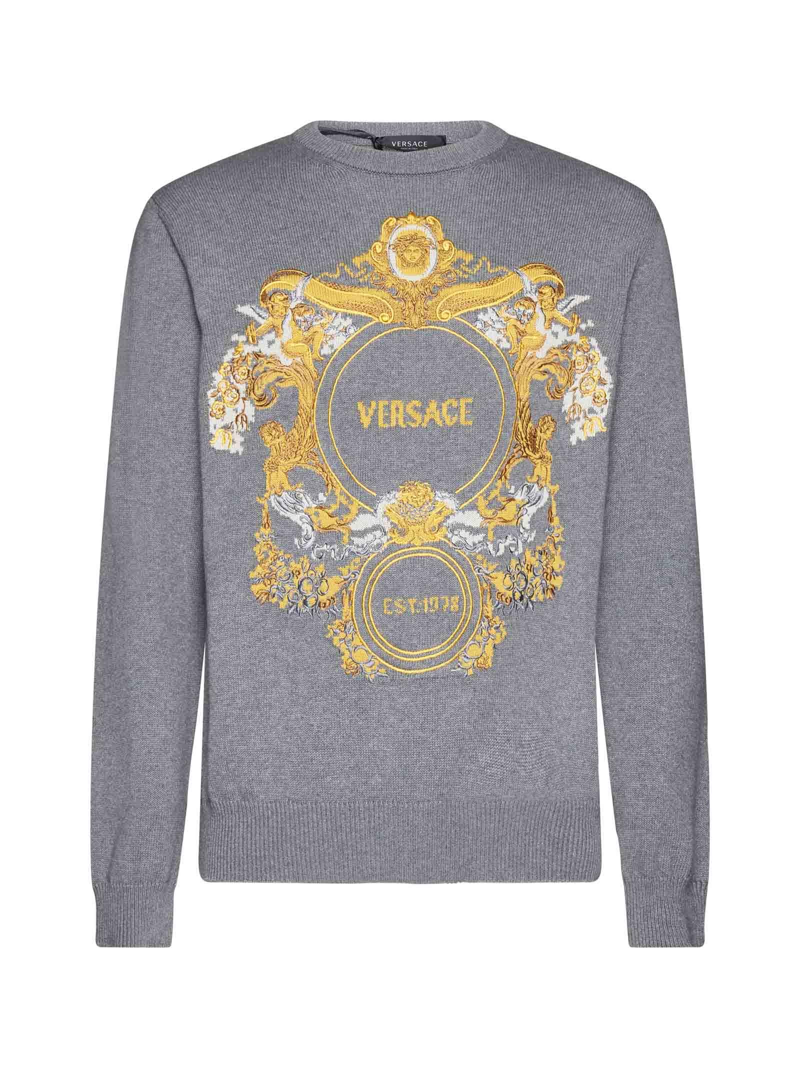 versace grey sweater