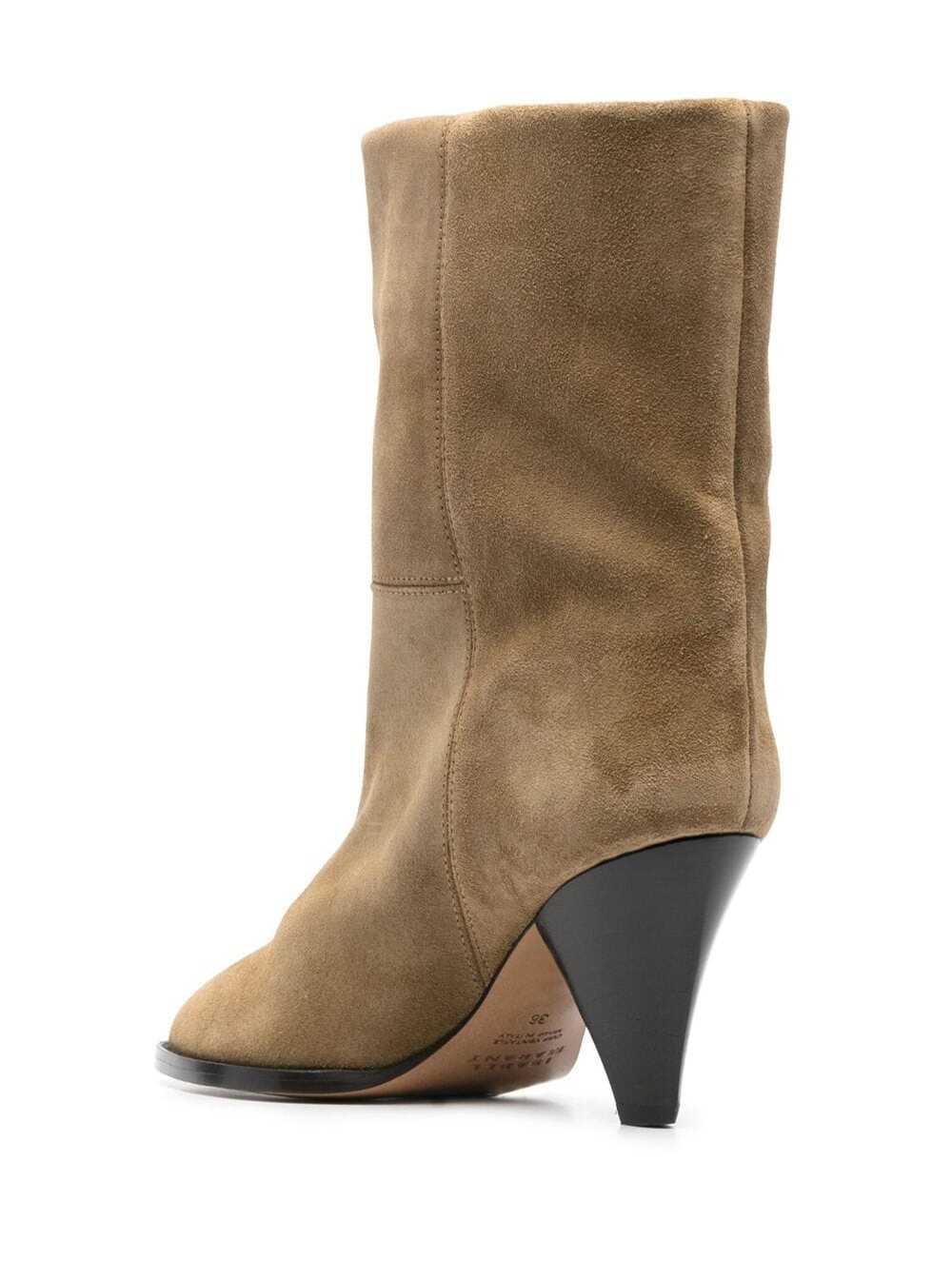 Isabel Marant Rouxa Suede Leather Boots in Brown | Lyst