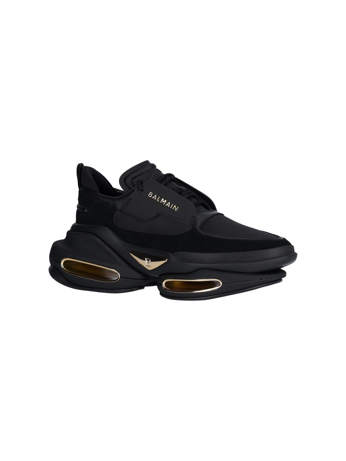 balmain sneakers black and white