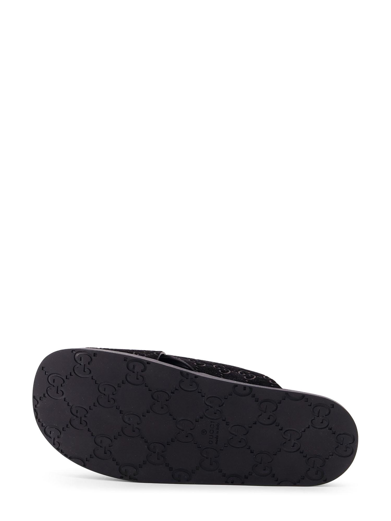 サンダル Gucci Leather Slides With All-Over Gg Motif Gucci Leather Slides With All-Over Gg Motif | Grailed